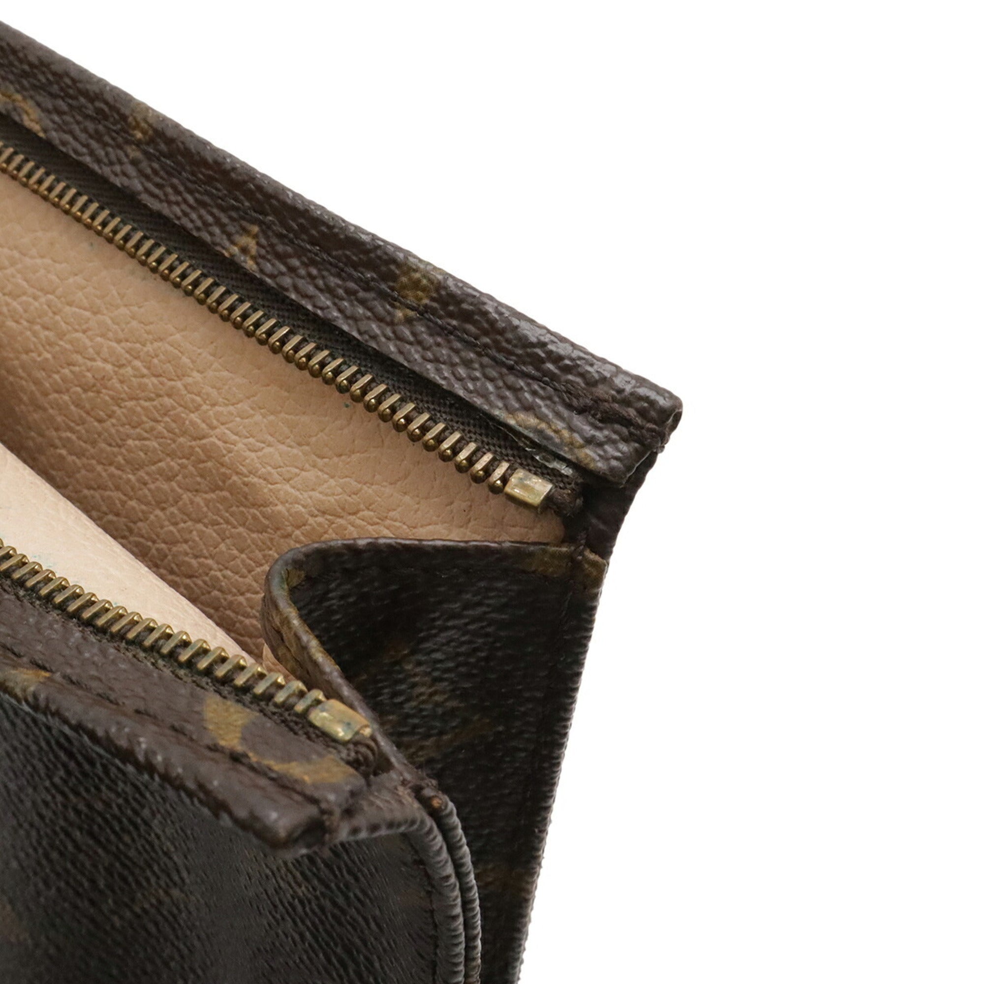 Louis Vuitton Brown Monogram Canvas Handbag Pouch (Pre-Owned)