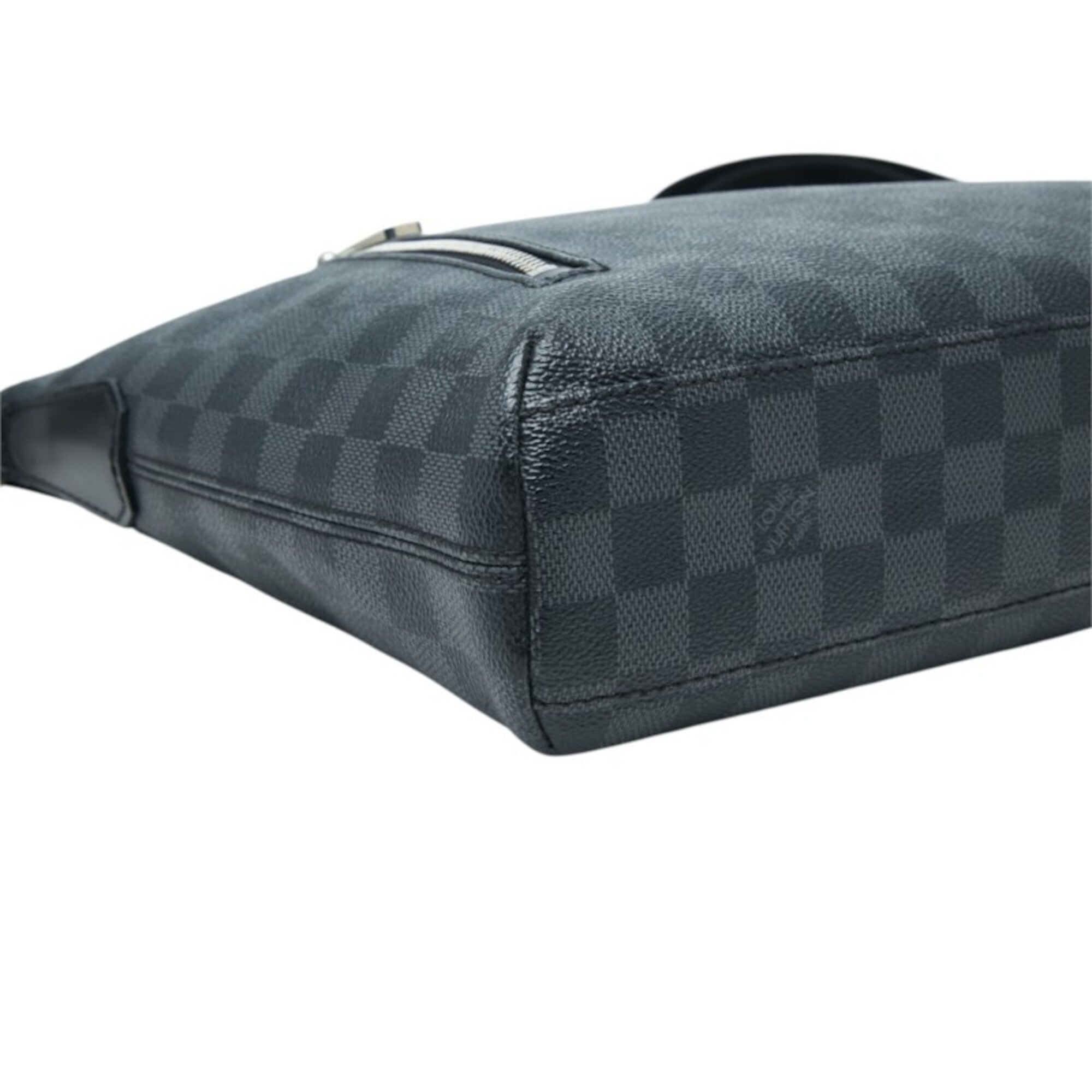 Louis Vuitton Black Gray Pvc Leather Shoulder Bag (Pre-Owned)