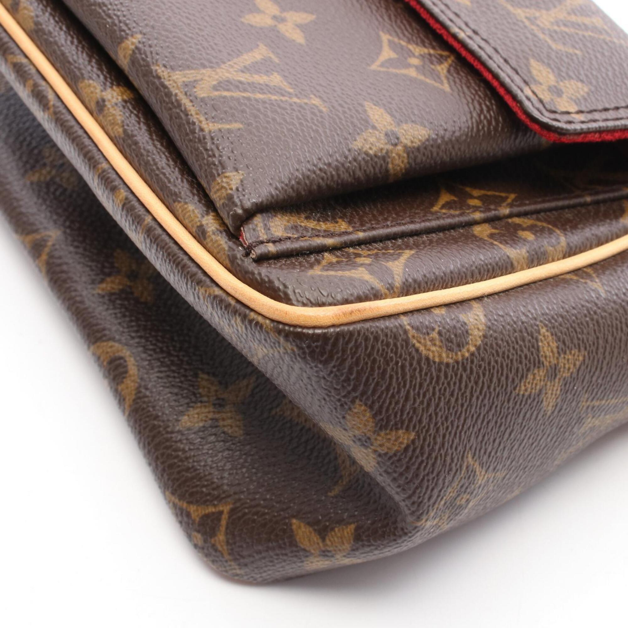 Louis Vuitton Brown Monogram Coated Canvas Leather Handbag Shoulder Bag (Pre-Owned)