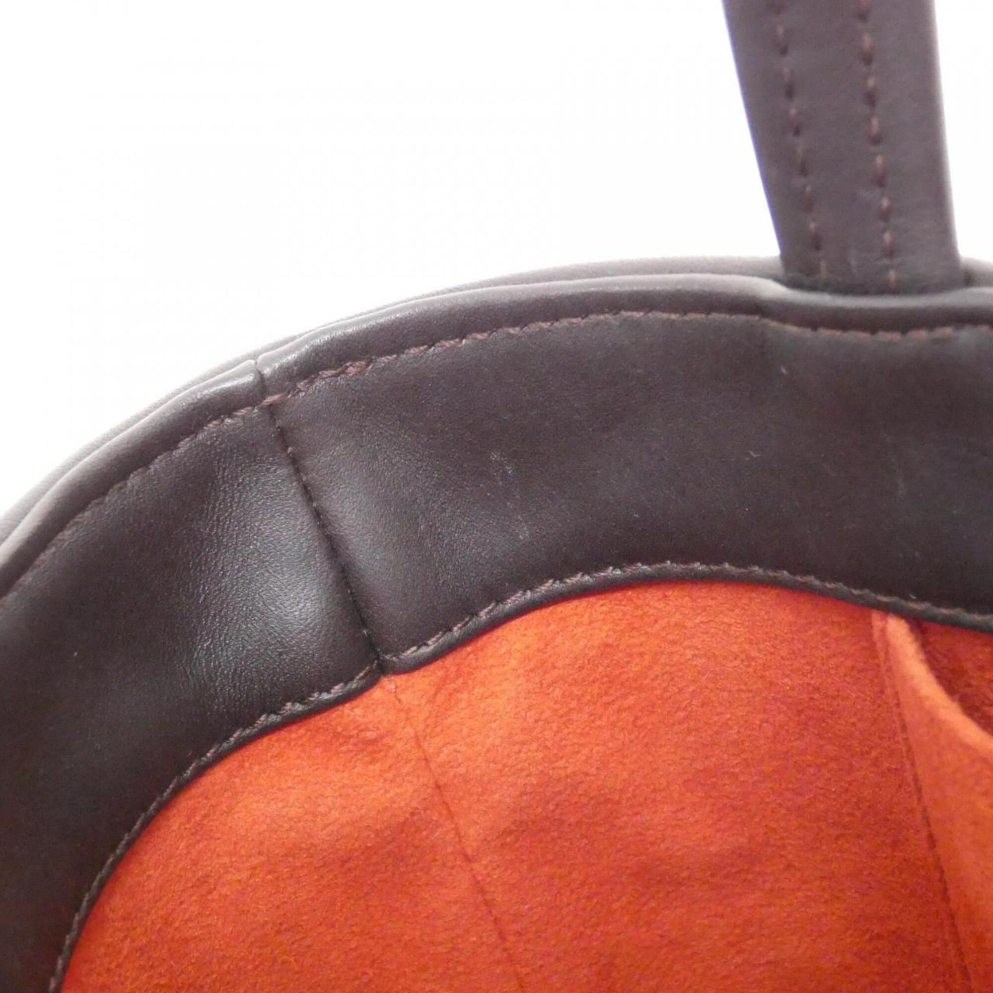 Louis Vuitton Ebene Leather Handbag (Pre-Owned)