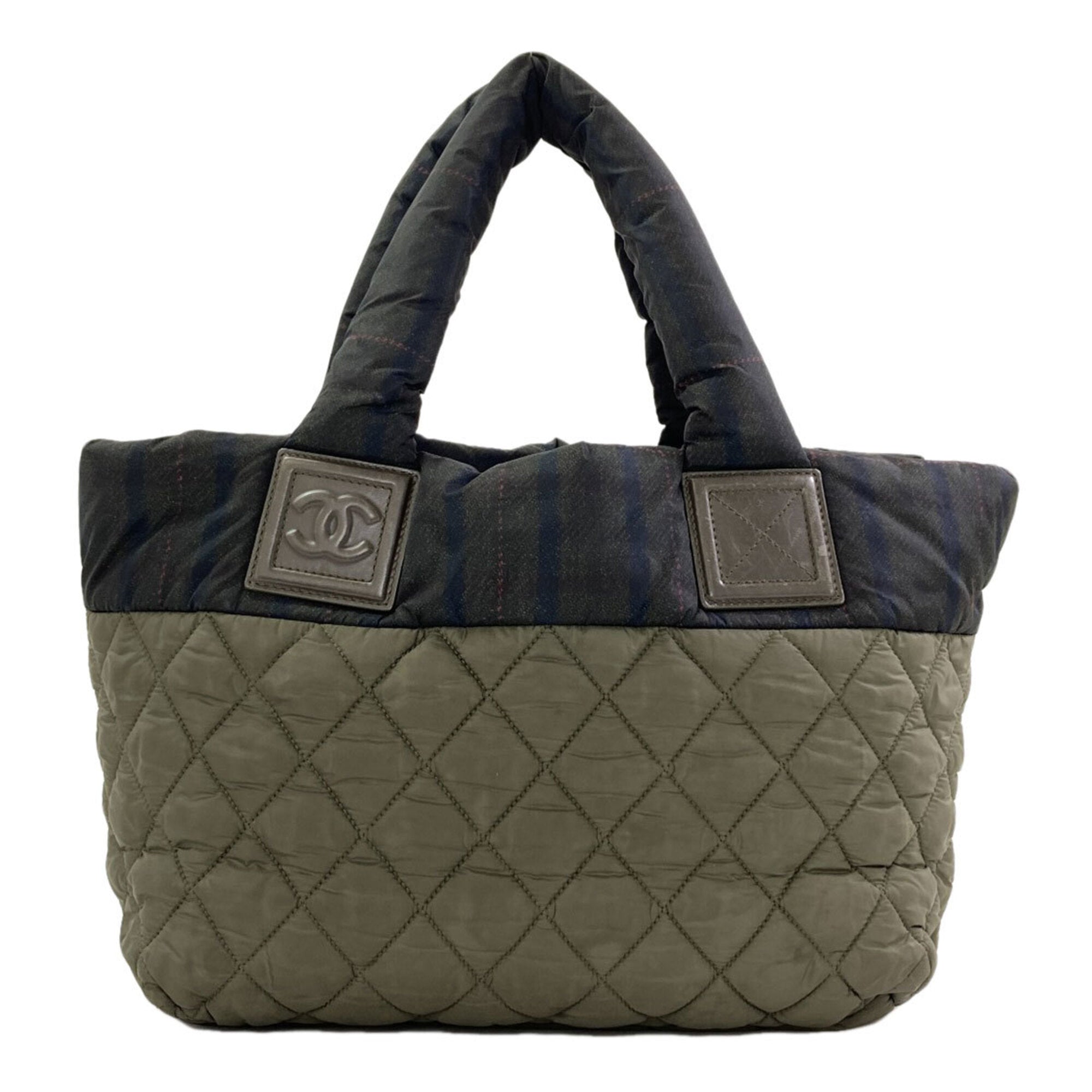 Chanel Khaki Nylon Handbag (Pre-Owned)