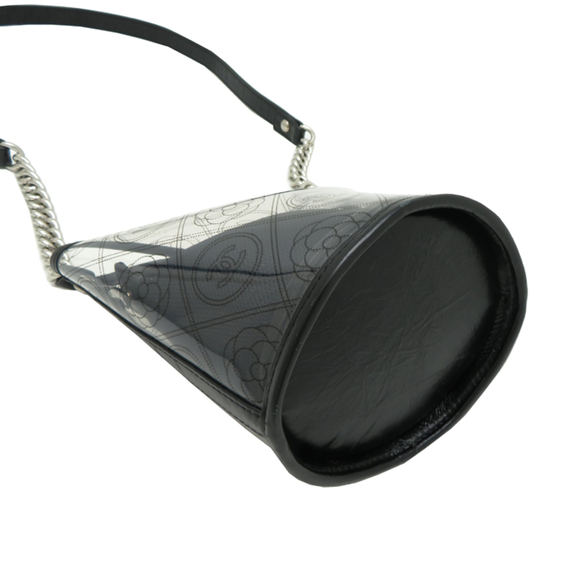 Chanel Black Vinyl Shoulder Bag (Pre-Owned)