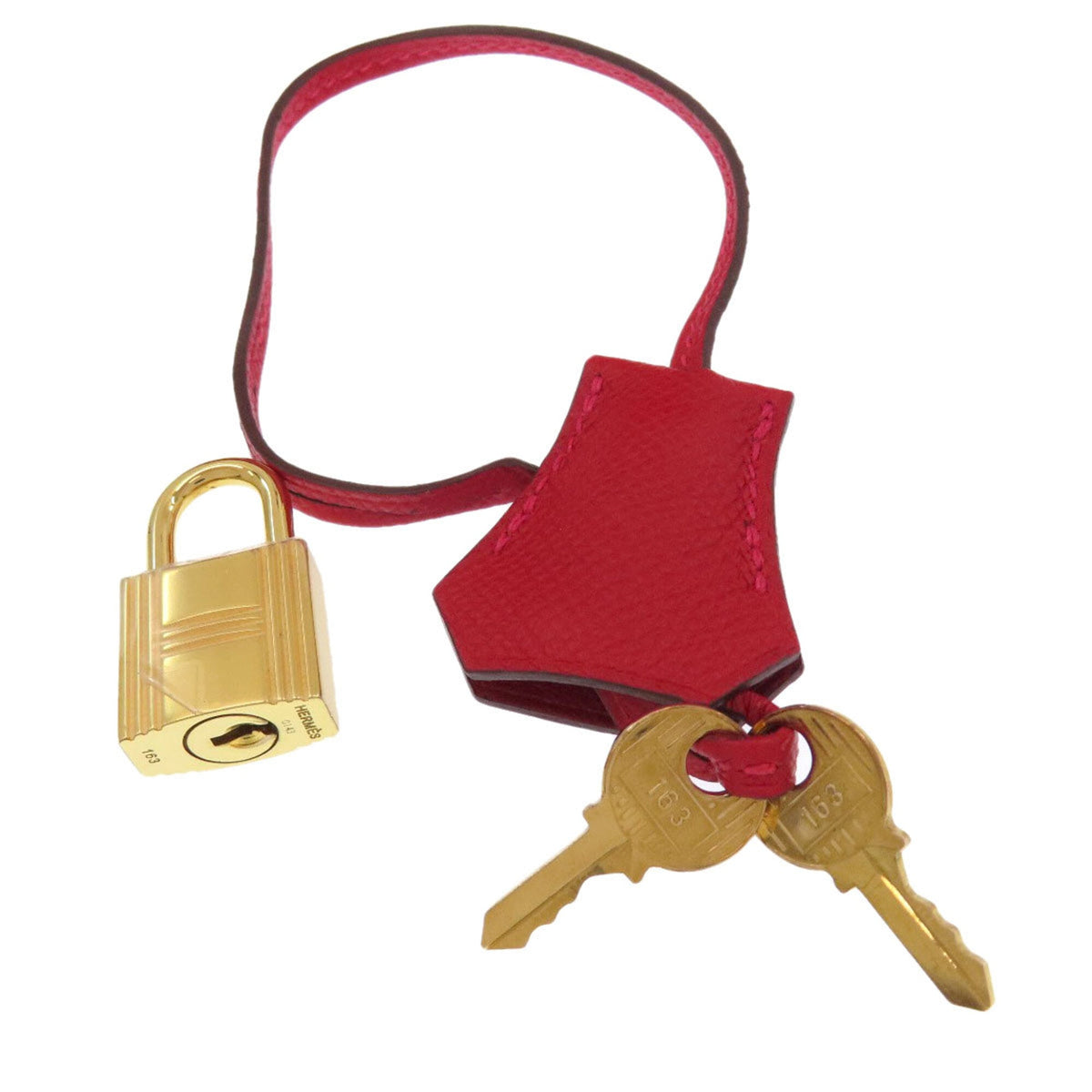 Hermes Red Color Rouge Casaque Epsom Leather Handbag (Pre-Owned)