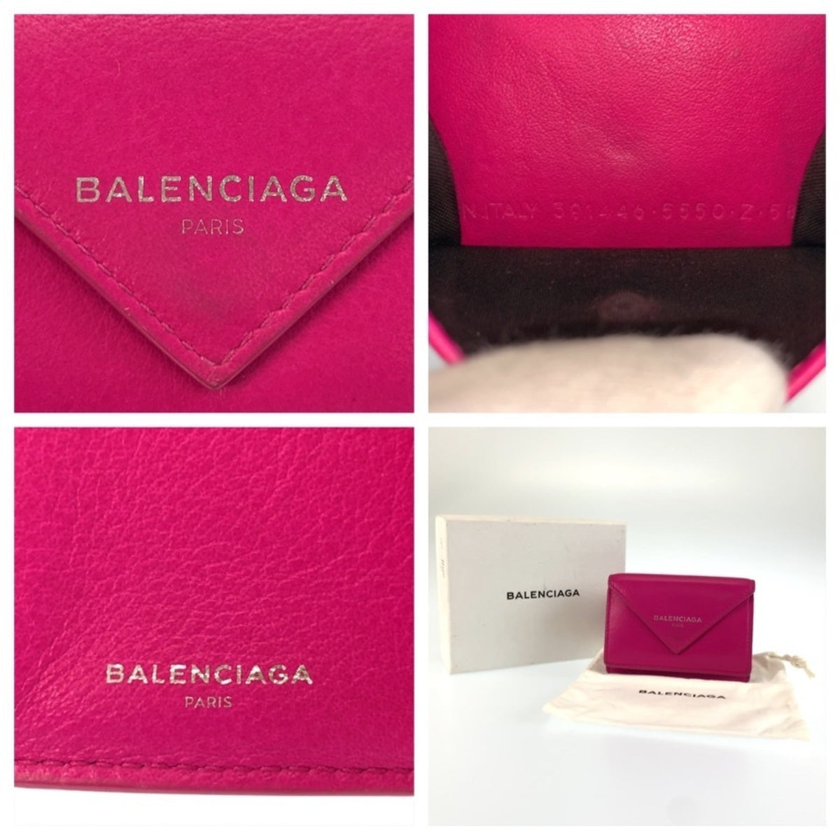 Balenciaga Pink Leather Wallet (Tri-Fold) (Pre-Owned)