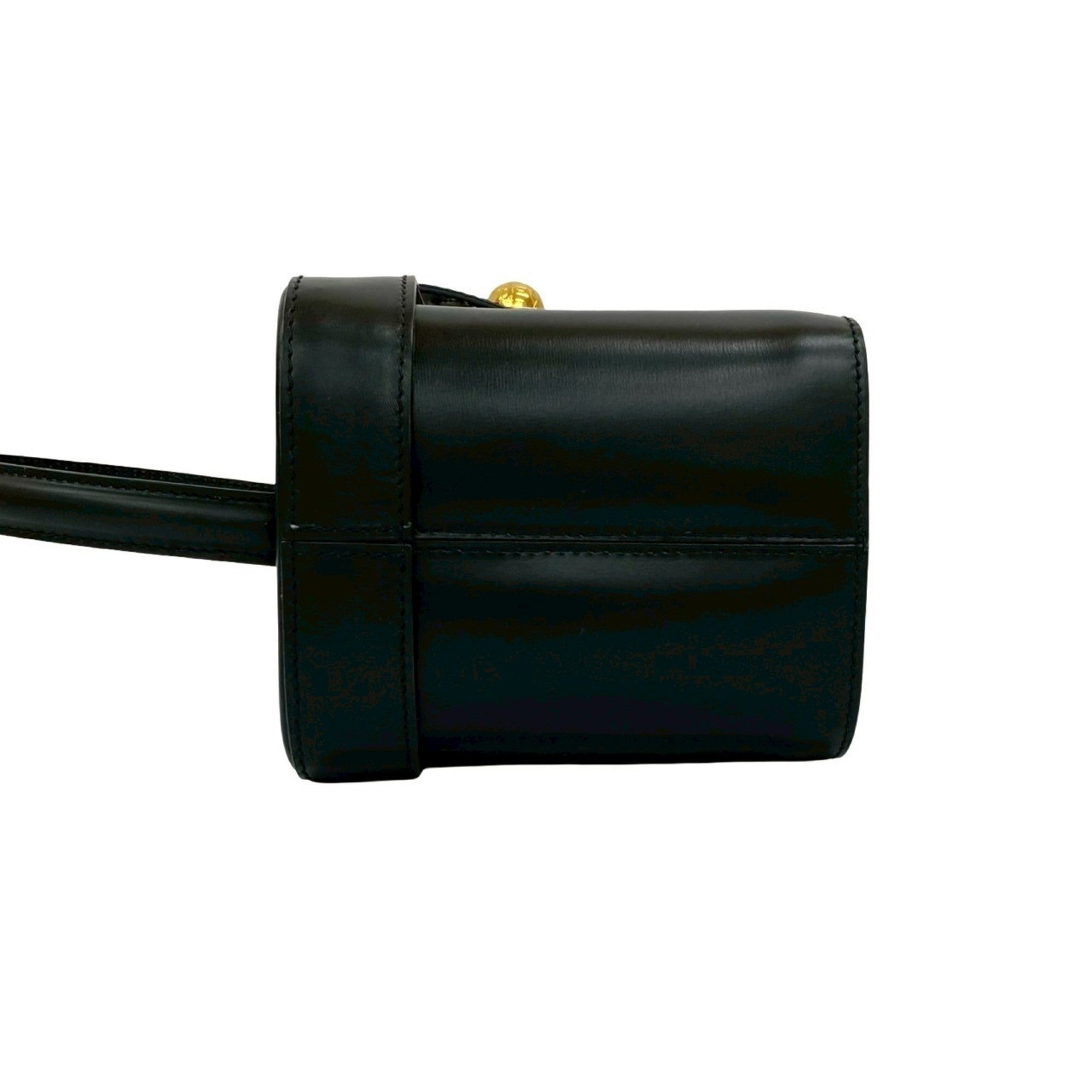 Celine Black Leather Handbag Tote Bag Vanity Bag (Pre-Owned)