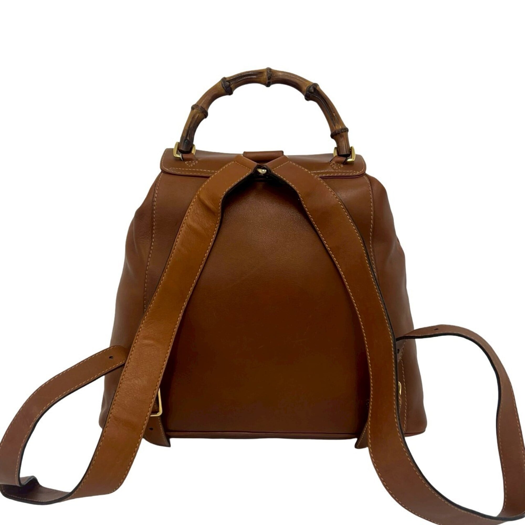 Gucci Brown Leather Backpack (Pre-Owned)