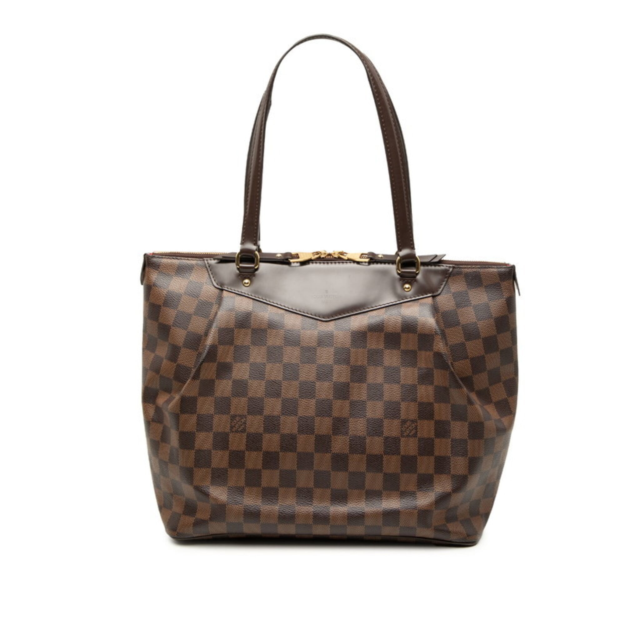 Louis Vuitton Brown Damier Canvas Pvc Leather Shoulder Bag Tote Bag (Pre-Owned)