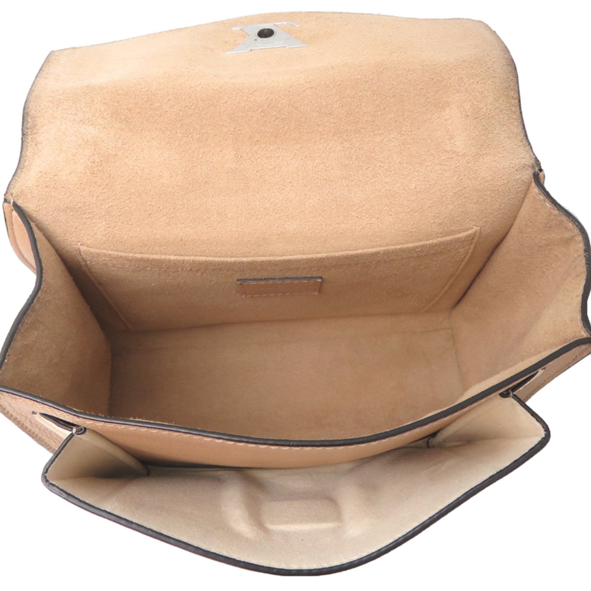 Louis Vuitton Beige Ivory Leather Shoulder Bag (Pre-Owned)