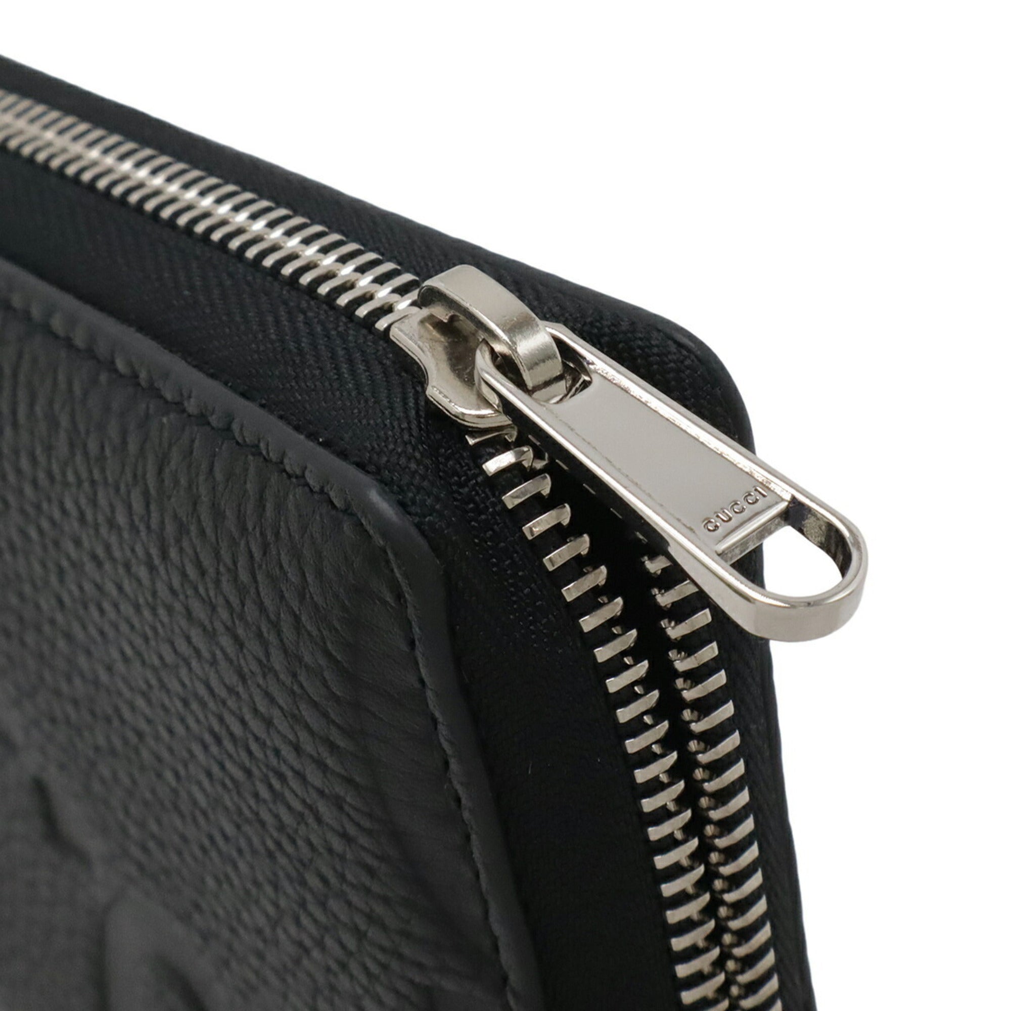 Gucci Black Leather Long Wallet (Bi-Fold) (Pre-Owned)
