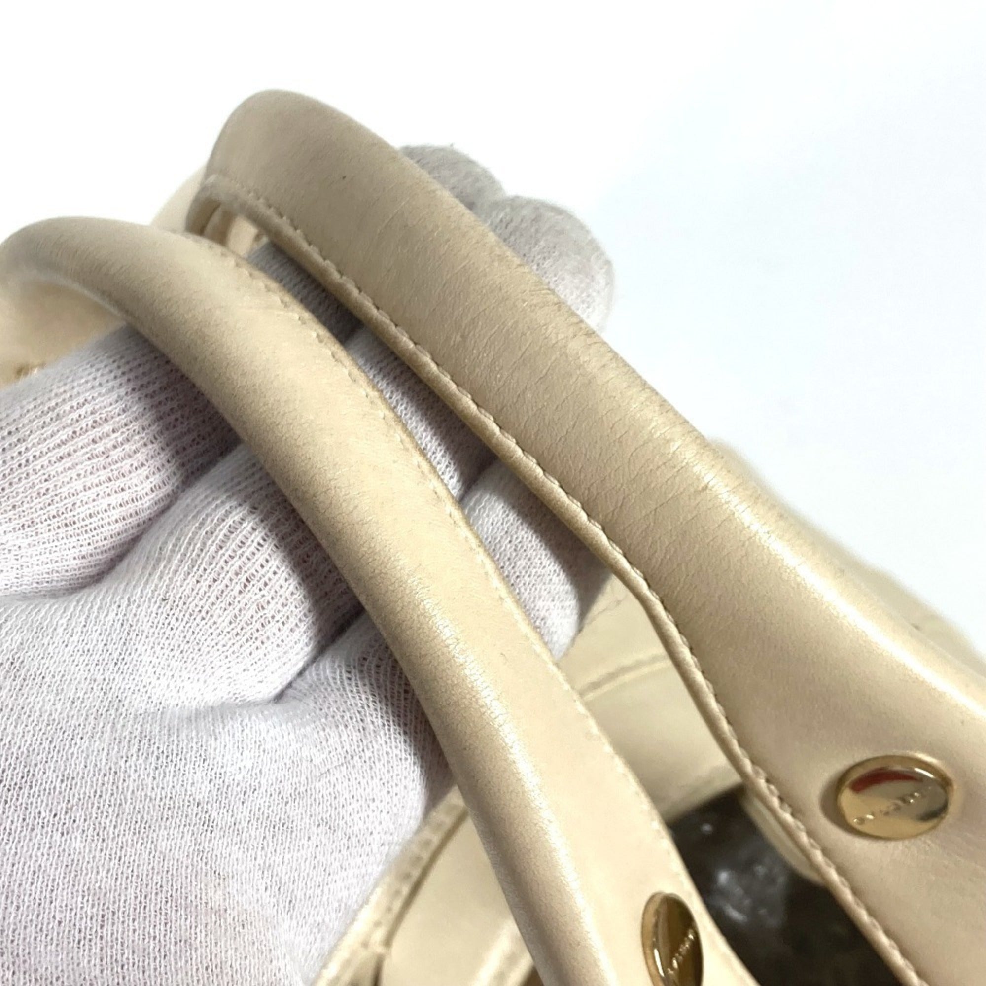 Bvlgari Chandra Beige Leather Handbag (Pre-Owned)