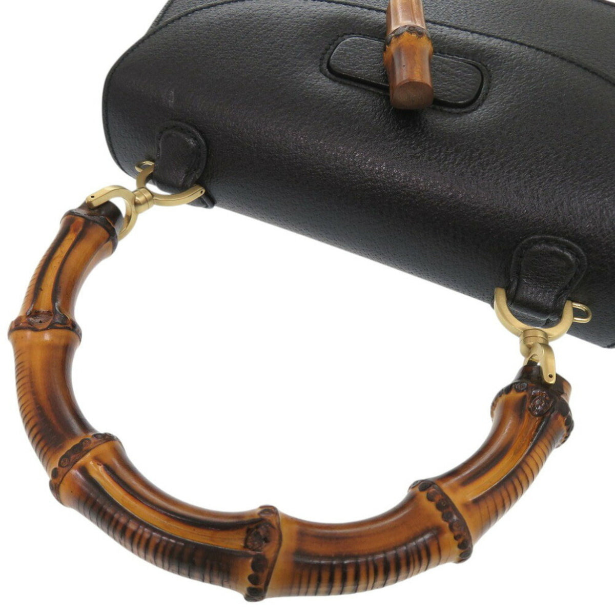 Gucci Black Leather Handbag (Pre-Owned)