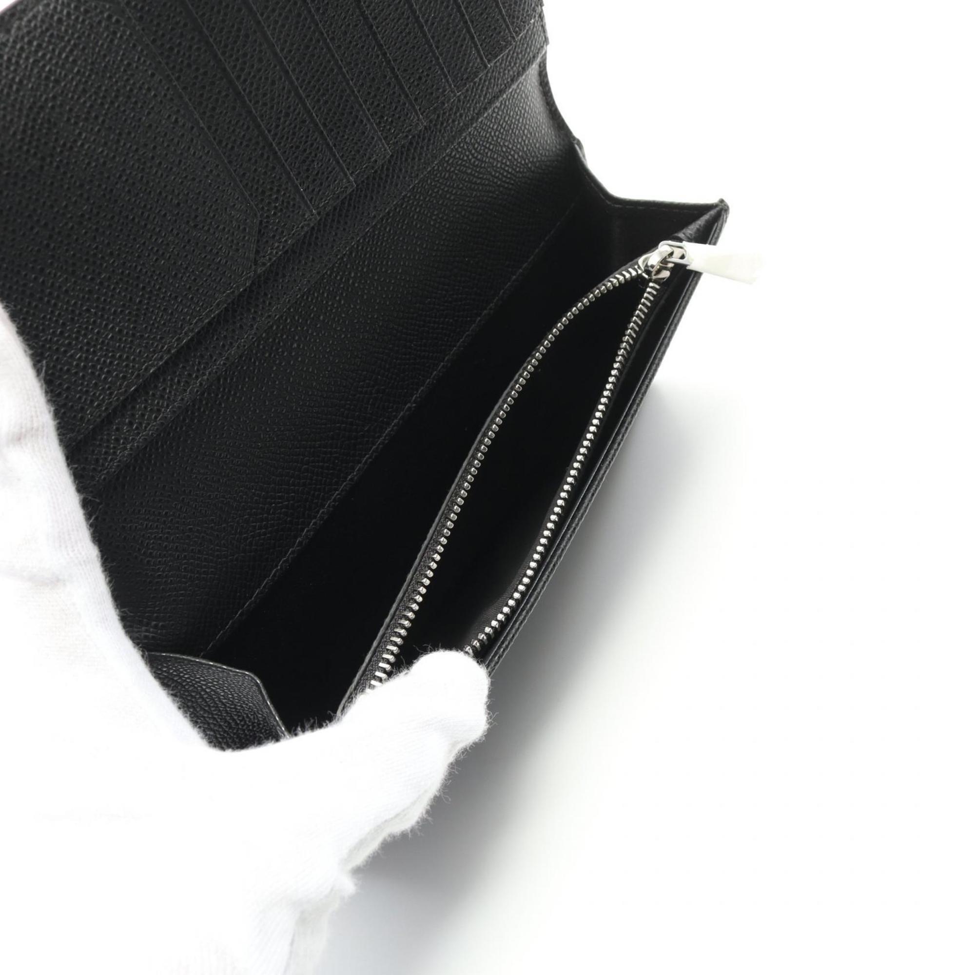 Bally Black Leather Long Wallet (Bi-Fold) (Pre-Owned)