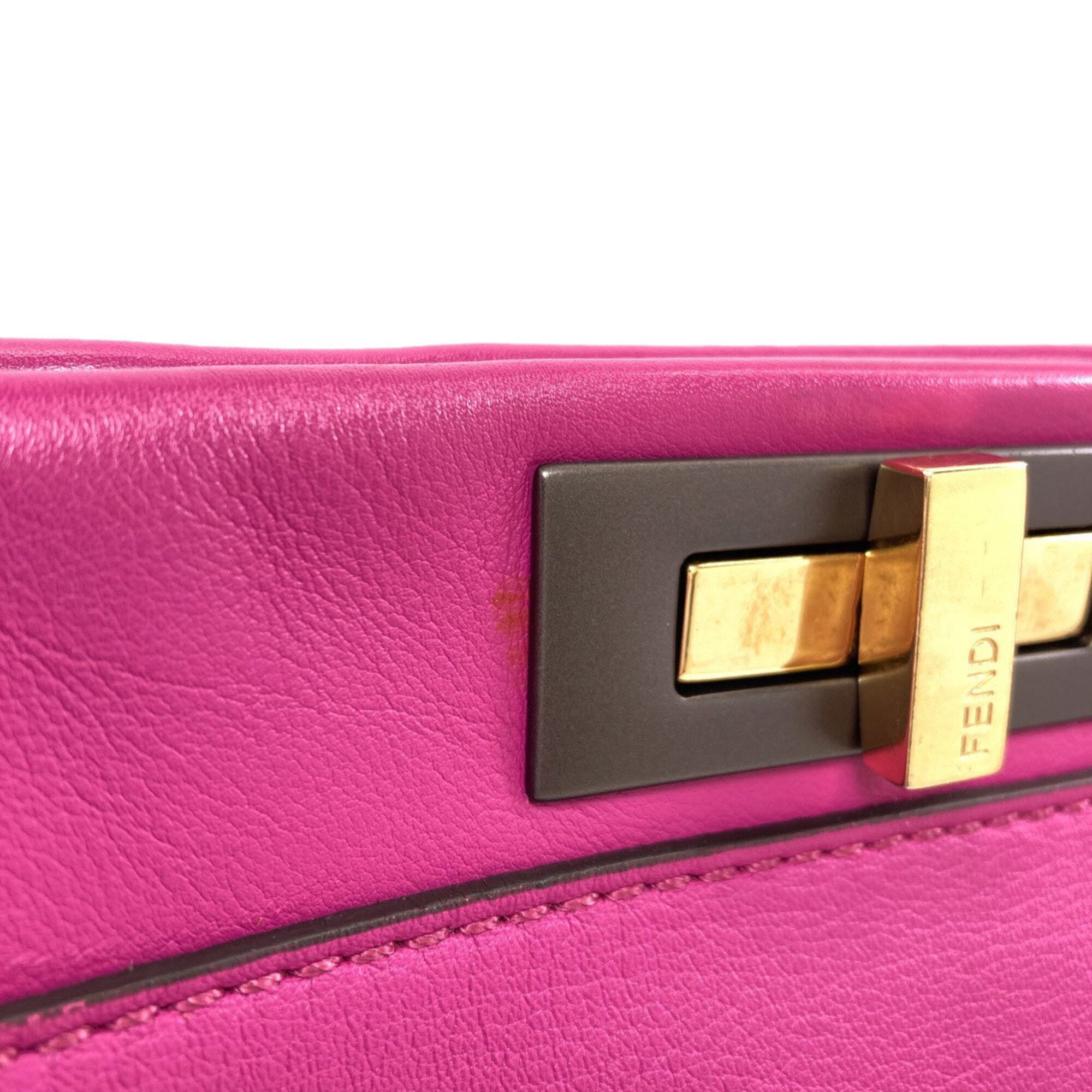 Fendi Pink Leather Handbag (Pre-Owned)