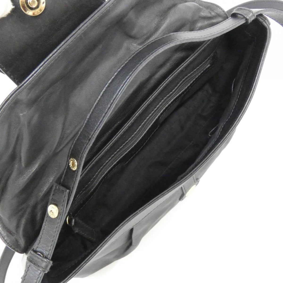 Bvlgari Black Leather Shoulder Bag (Pre-Owned)