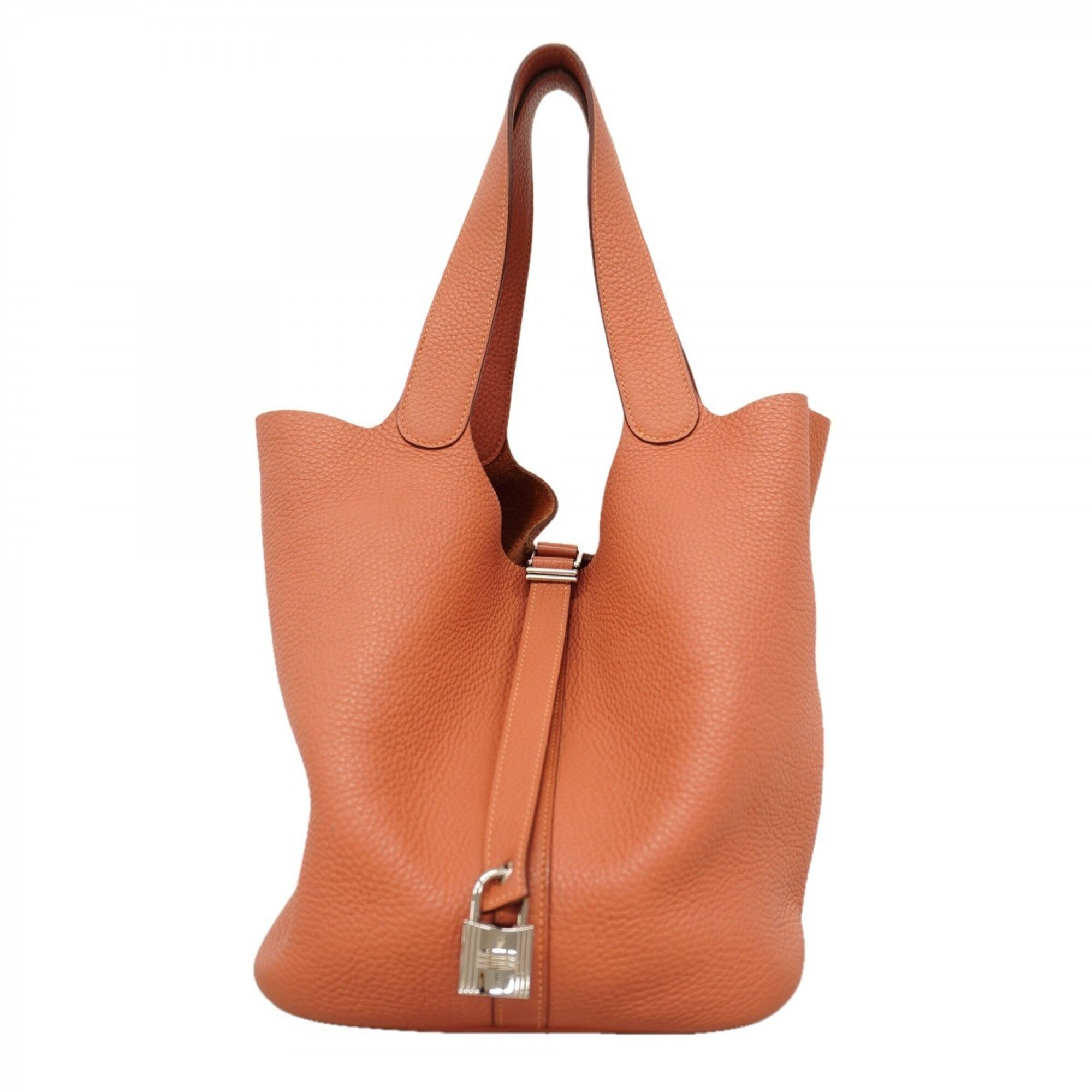 Hermes Crevette Taurillon Clemence Leather Handbag (Pre-Owned)