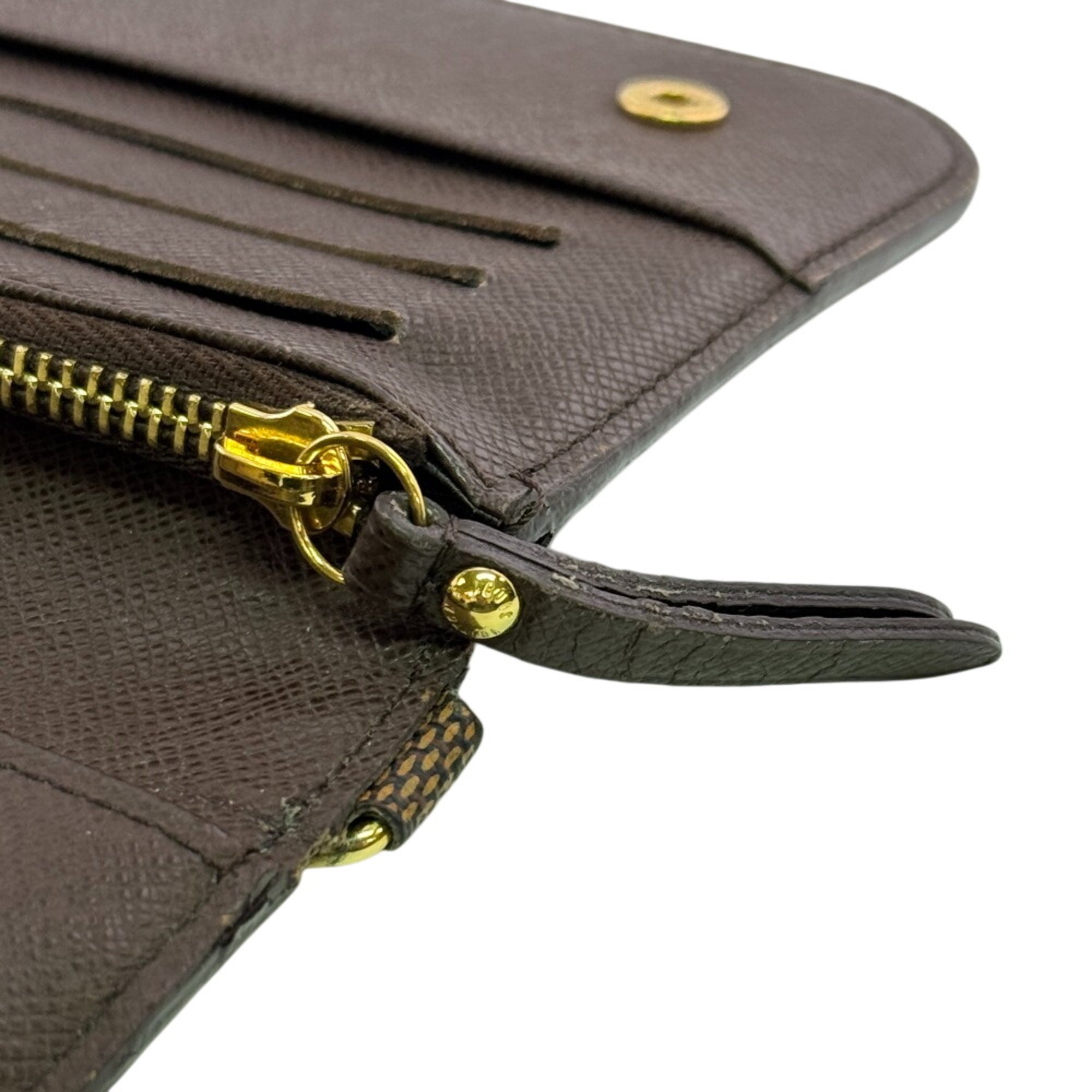 Louis Vuitton Damier Brown Damier Canvas Damier Canvas Long Wallet (Bi-Fold) (Pre-Owned)