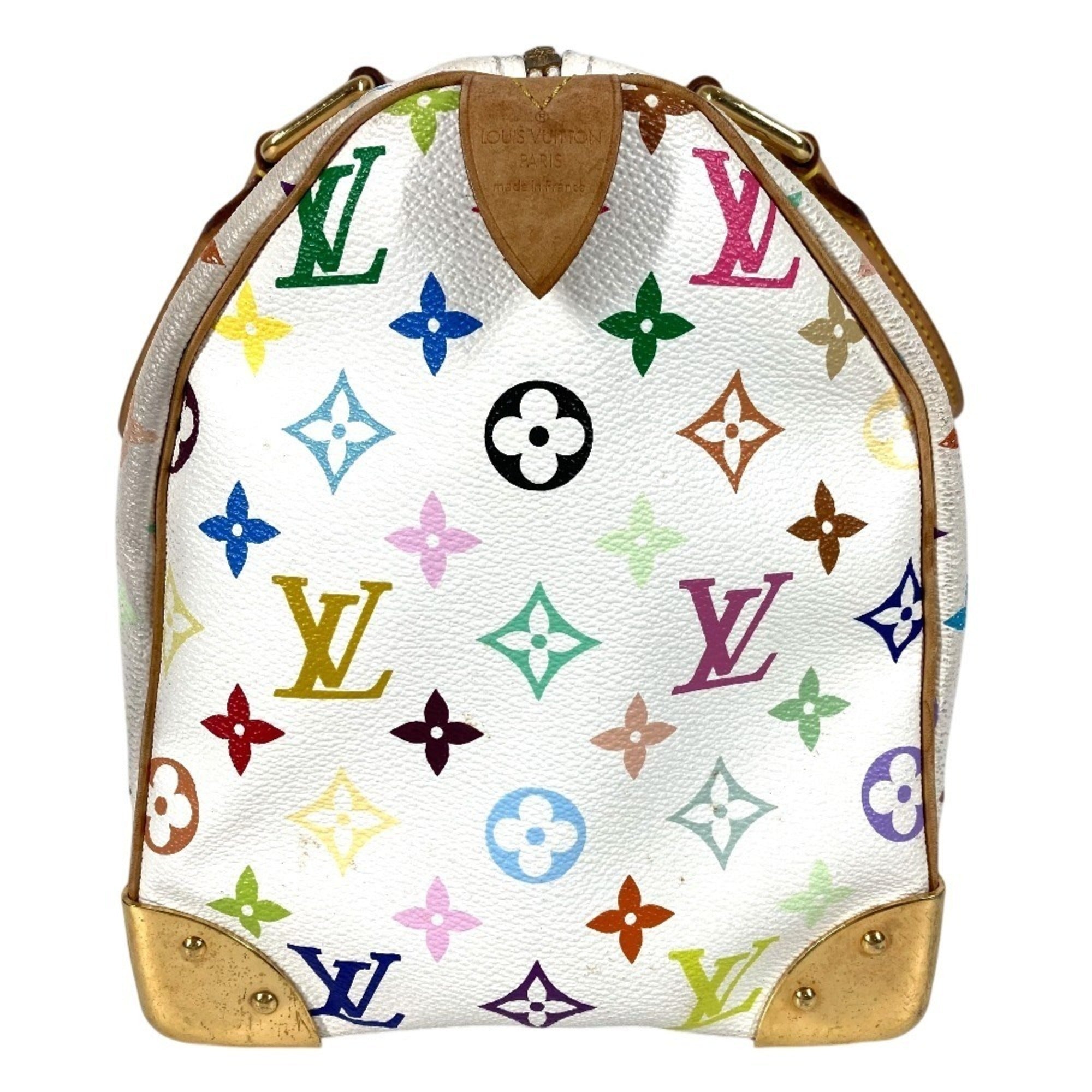 Louis Vuitton Monogram Multicolore Blanc White Monogram Multicolore Boston Bag Handbag (Pre-Owned)