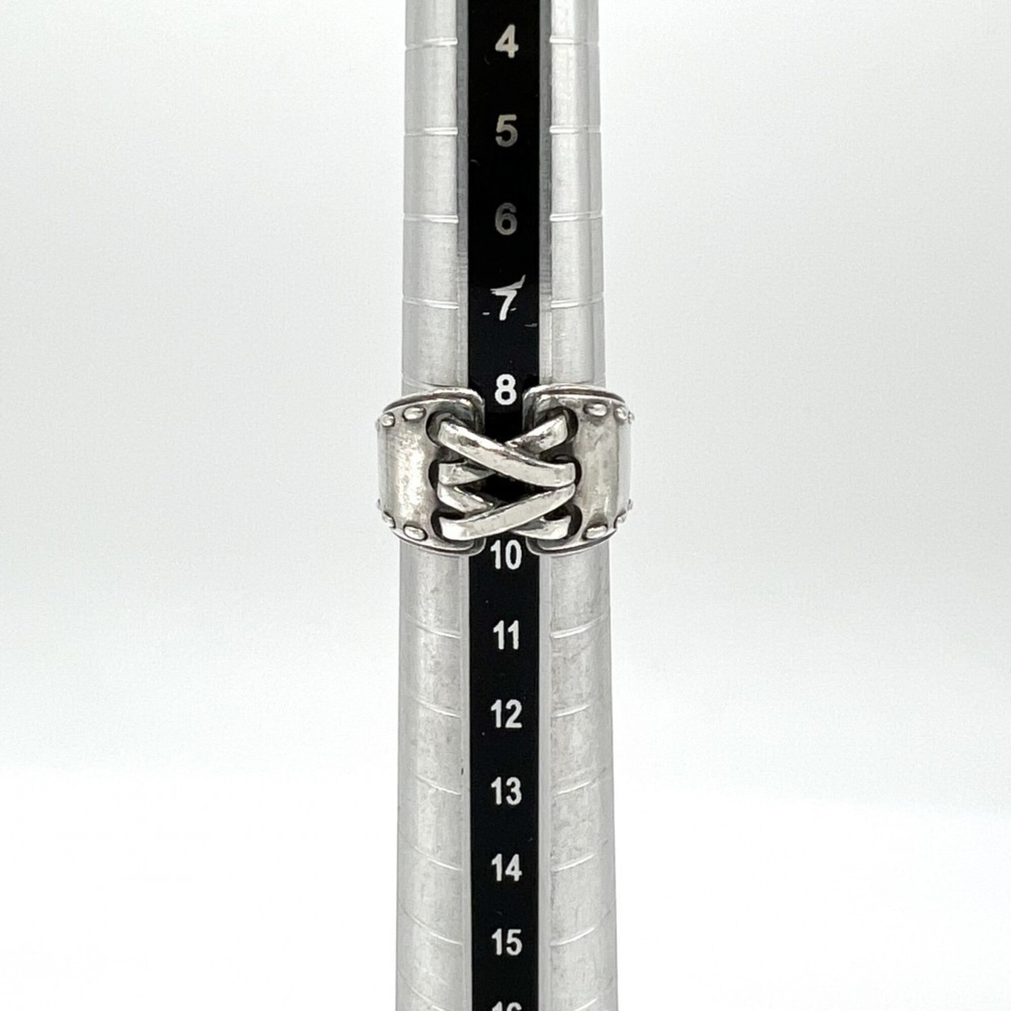Hermes Silver 925 Band Ring (Pre-Owned)