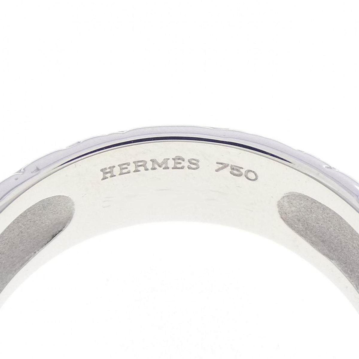 Hermes White Gold (18K) Band Ring (Pre-Owned)