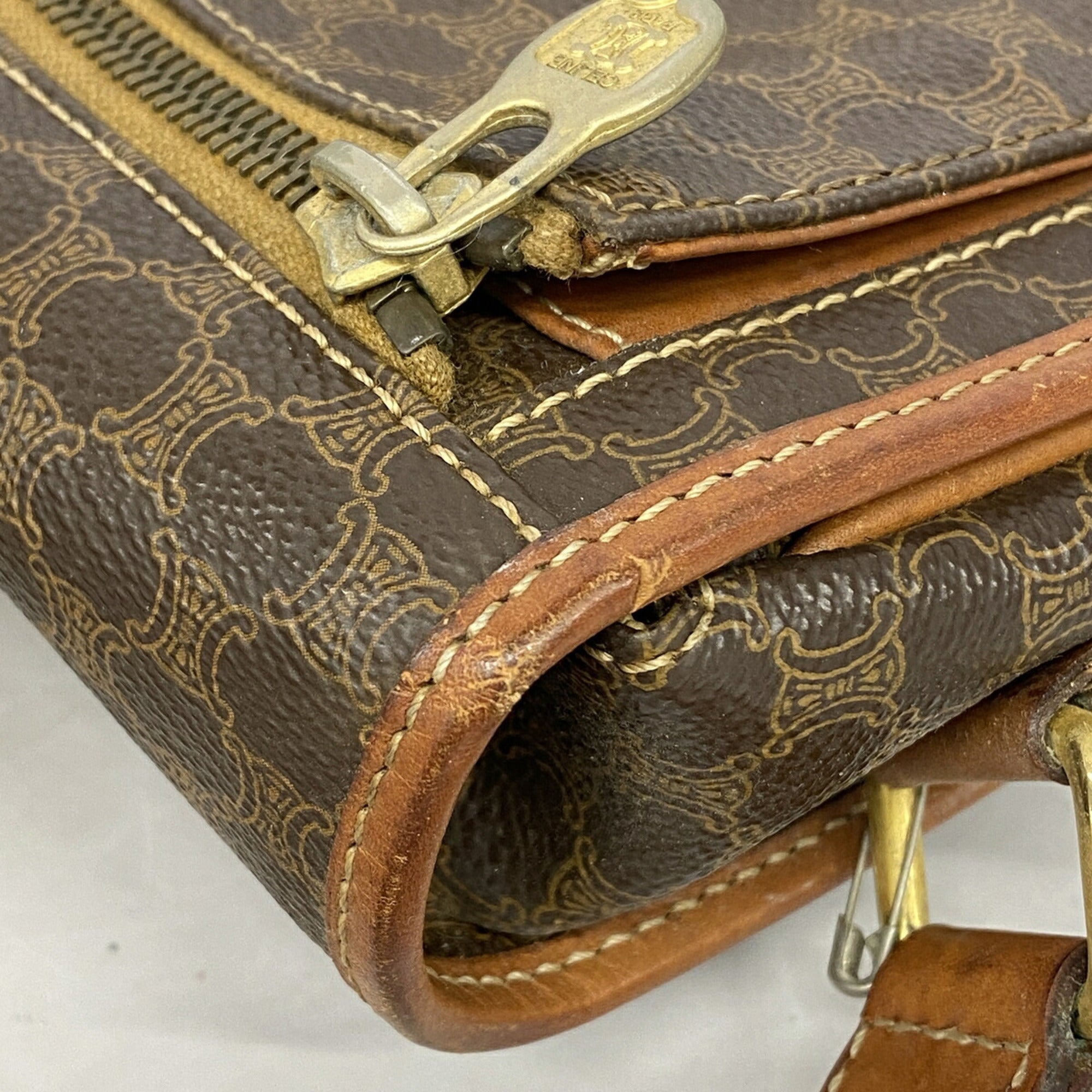 Celine Brown Pvc Shoulder Bag (Pre-Owned)