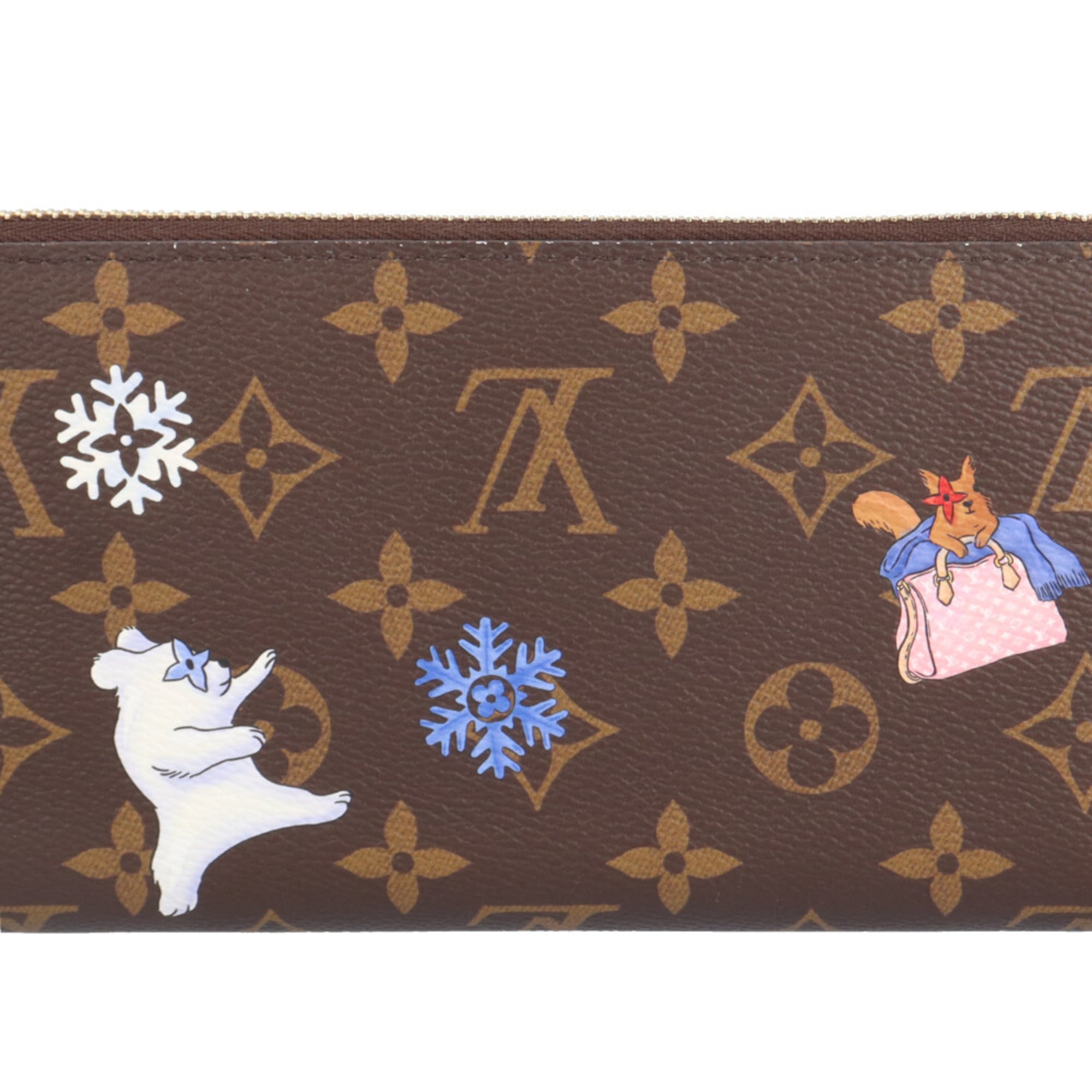 Louis Vuitton Brown Multi-Color Monogram Canvas Long Wallet (Bi-Fold) (Pre-Owned)
