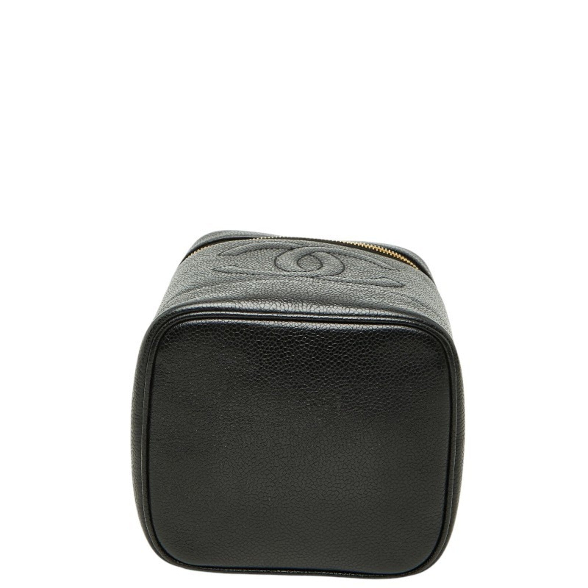 Chanel Black Grained Calfskin Vanity Bag (Pre-Owned)
