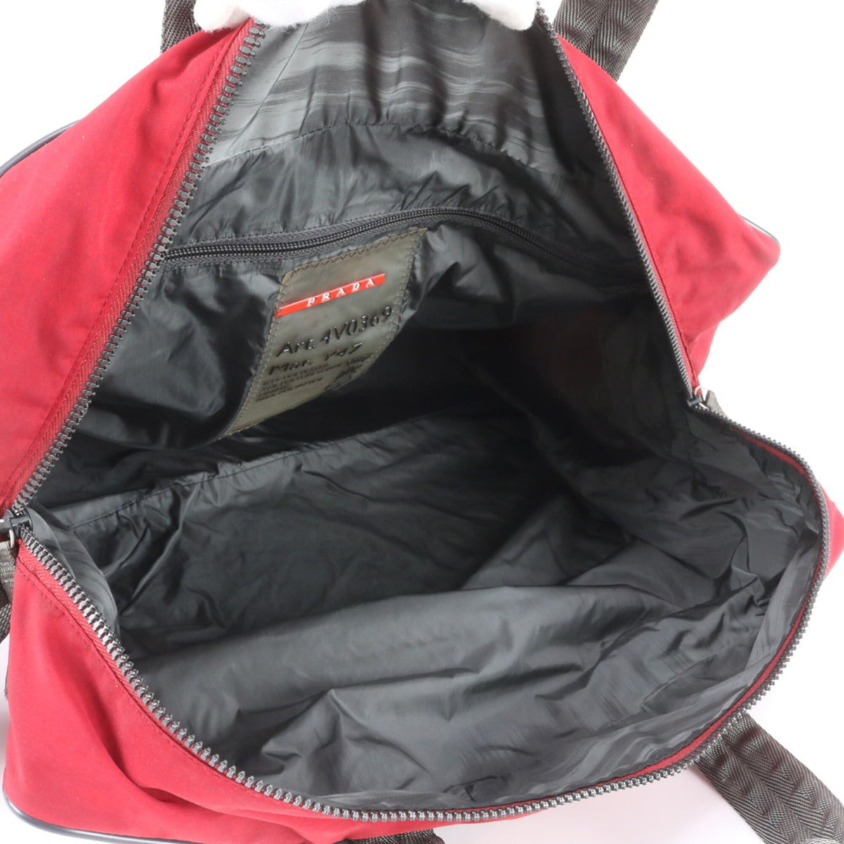 Pradasports Red Color Boston Bag Shoulder Bag Tote Bag (Pre-Owned)