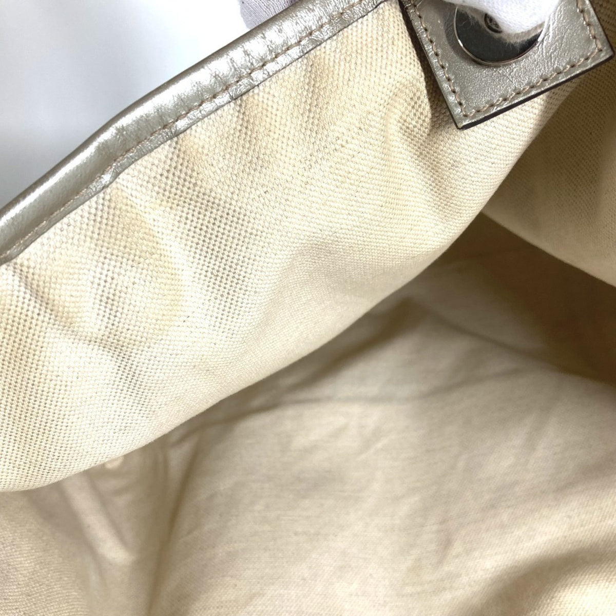 Gucci Silver Gg Imprimé Shoulder Bag Tote Bag (Pre-Owned)