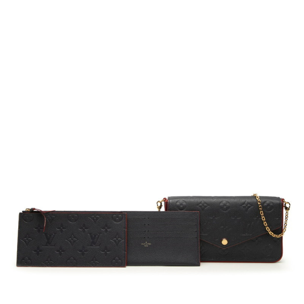 Louis Vuitton Marine Rouge Navy Leather Pochette Shoulder Bag (Pre-Owned)