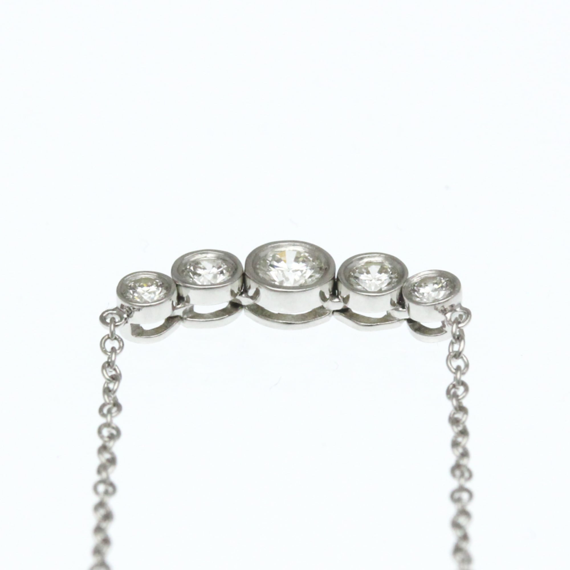 Tiffany & Co. Jazz Graduated Pendant Necklace Platinum And Diamonds Silver Platinum Necklace Jewelry (Pre-Owned)
