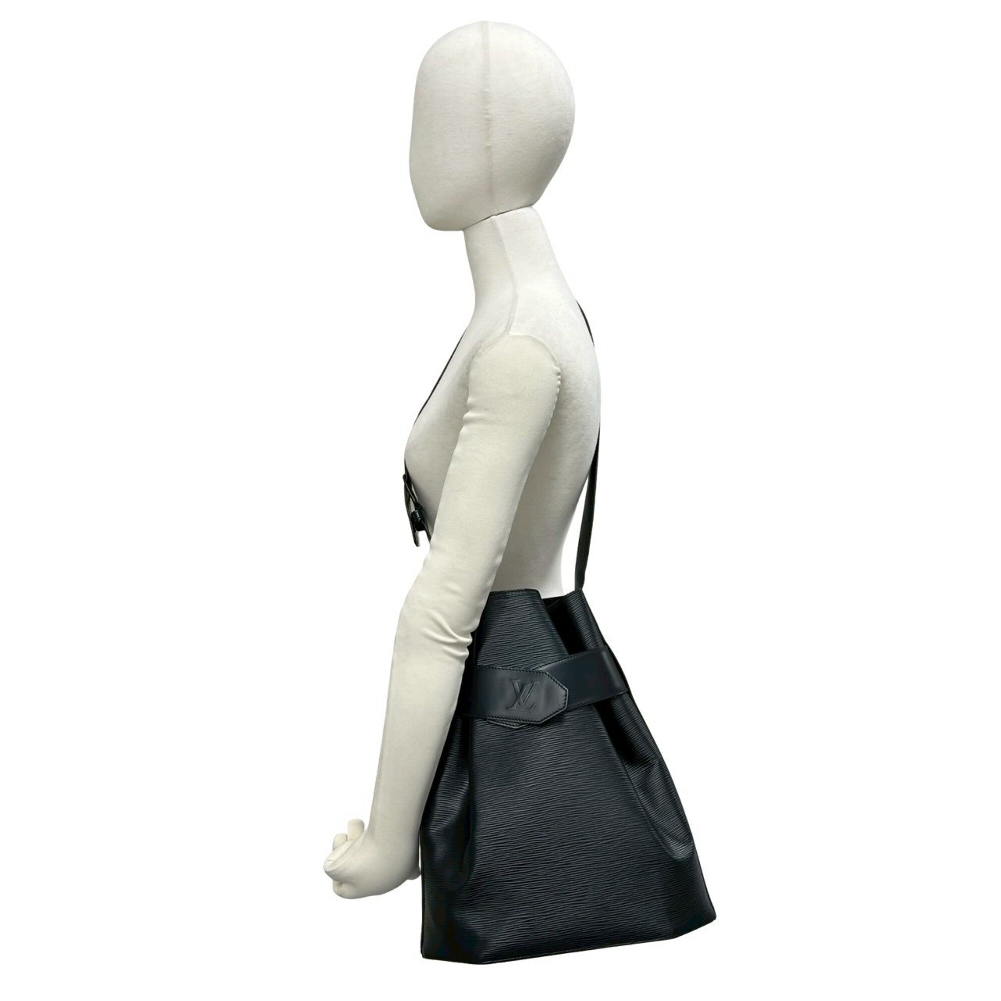 Louis Vuitton Black Leather Shoulder Bag (Pre-Owned)