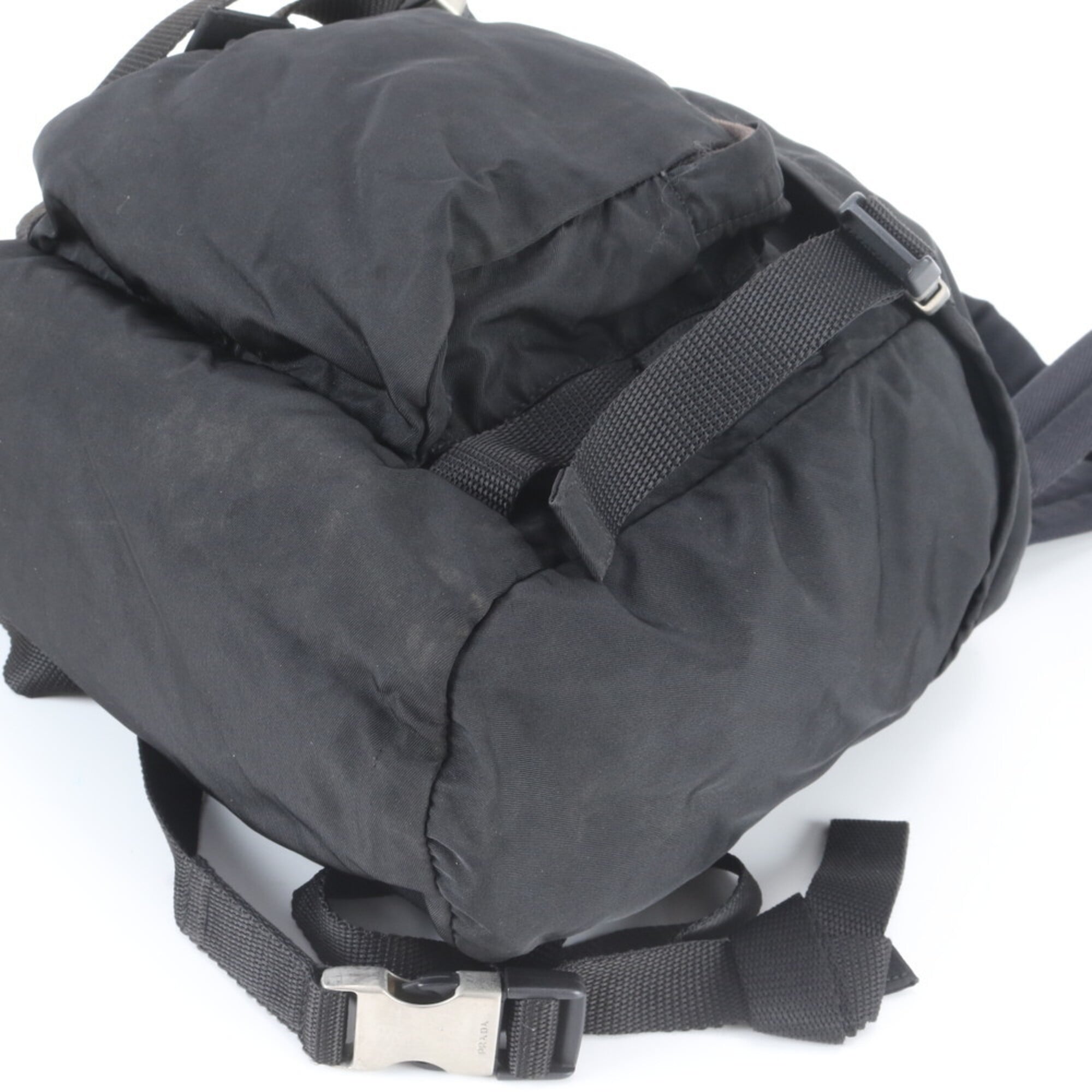 Prada Black Nylon Backpack Handbag (Pre-Owned)