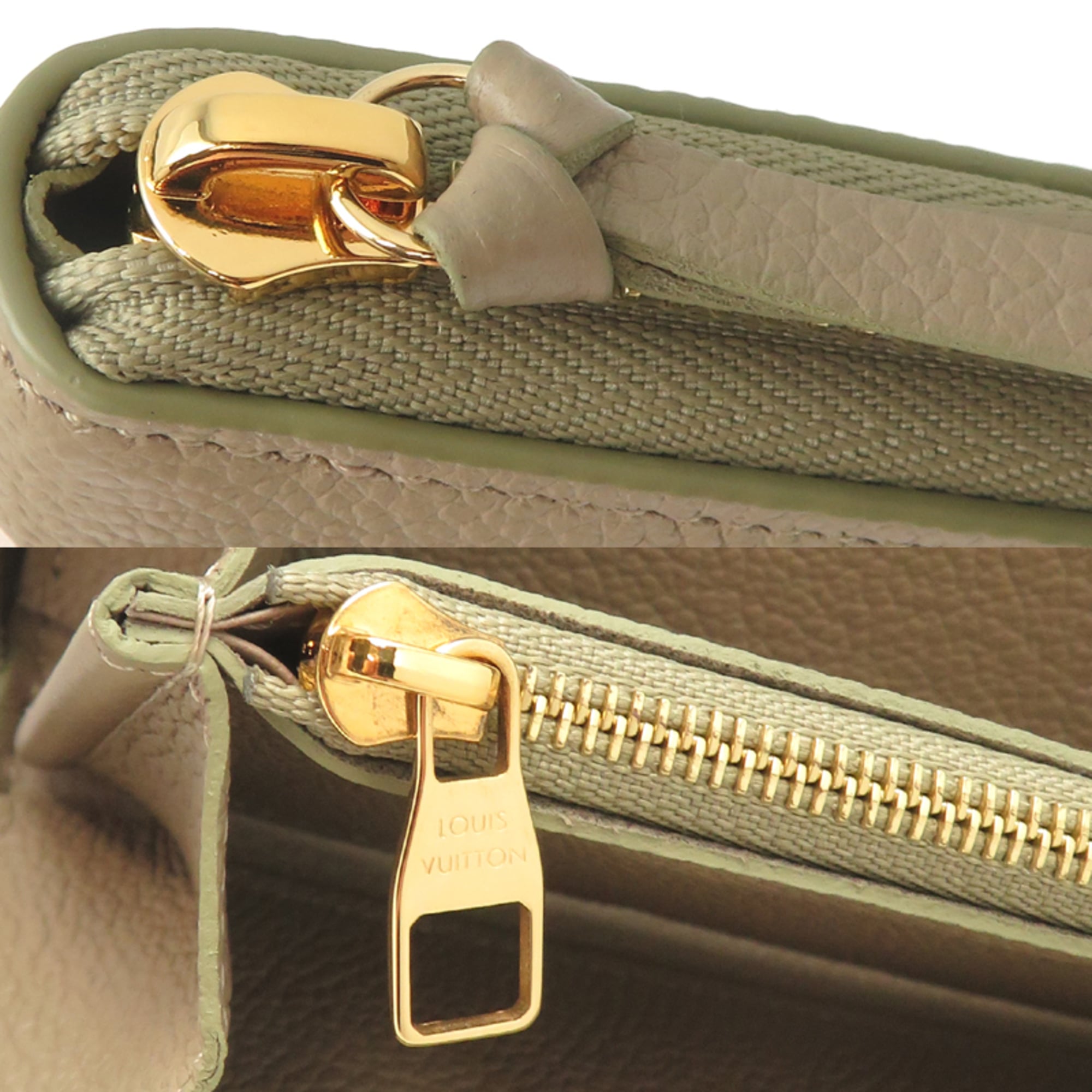 Louis Vuitton Cream Khaki Monogram Empreinte Long Wallet (Bi-Fold) (Pre-Owned)