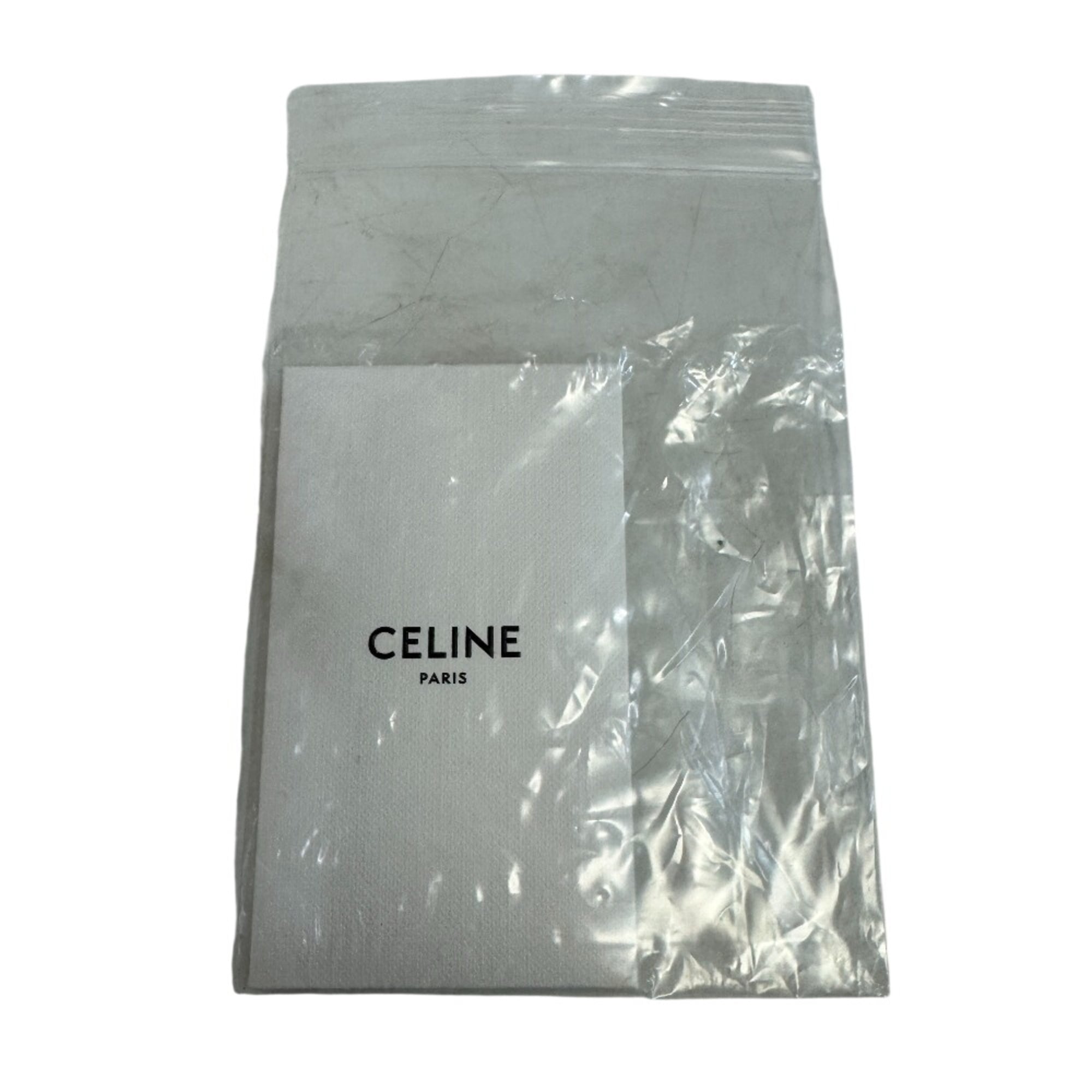 Celine Beige Brown Canvas Leather Shoulder Bag (Pre-Owned)