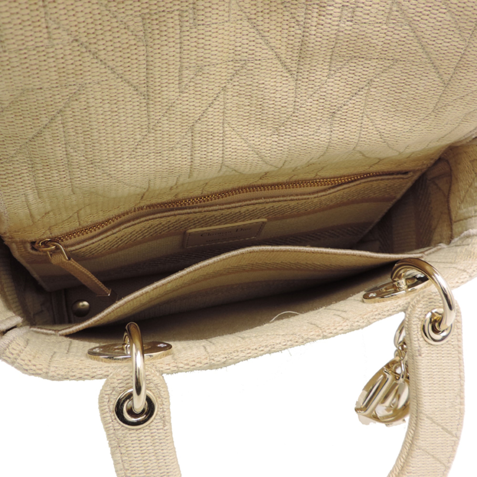 Christian Dior Beige Canvas Handbag (Pre-Owned)