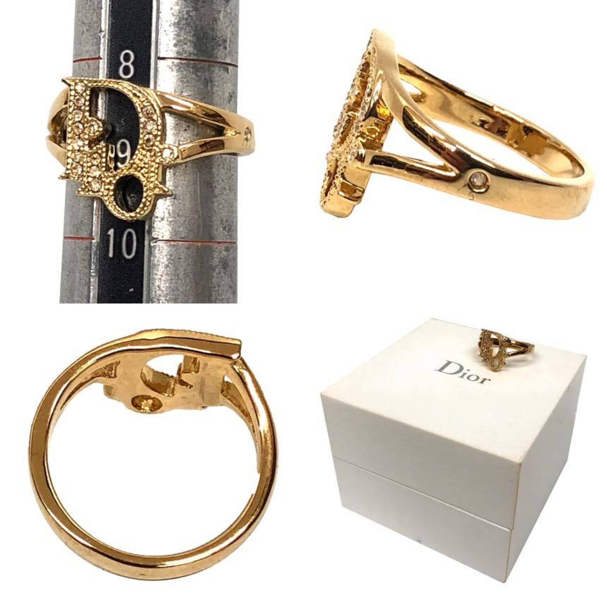 Christian Dior Gold Metal Band Ring (Pre-Owned)