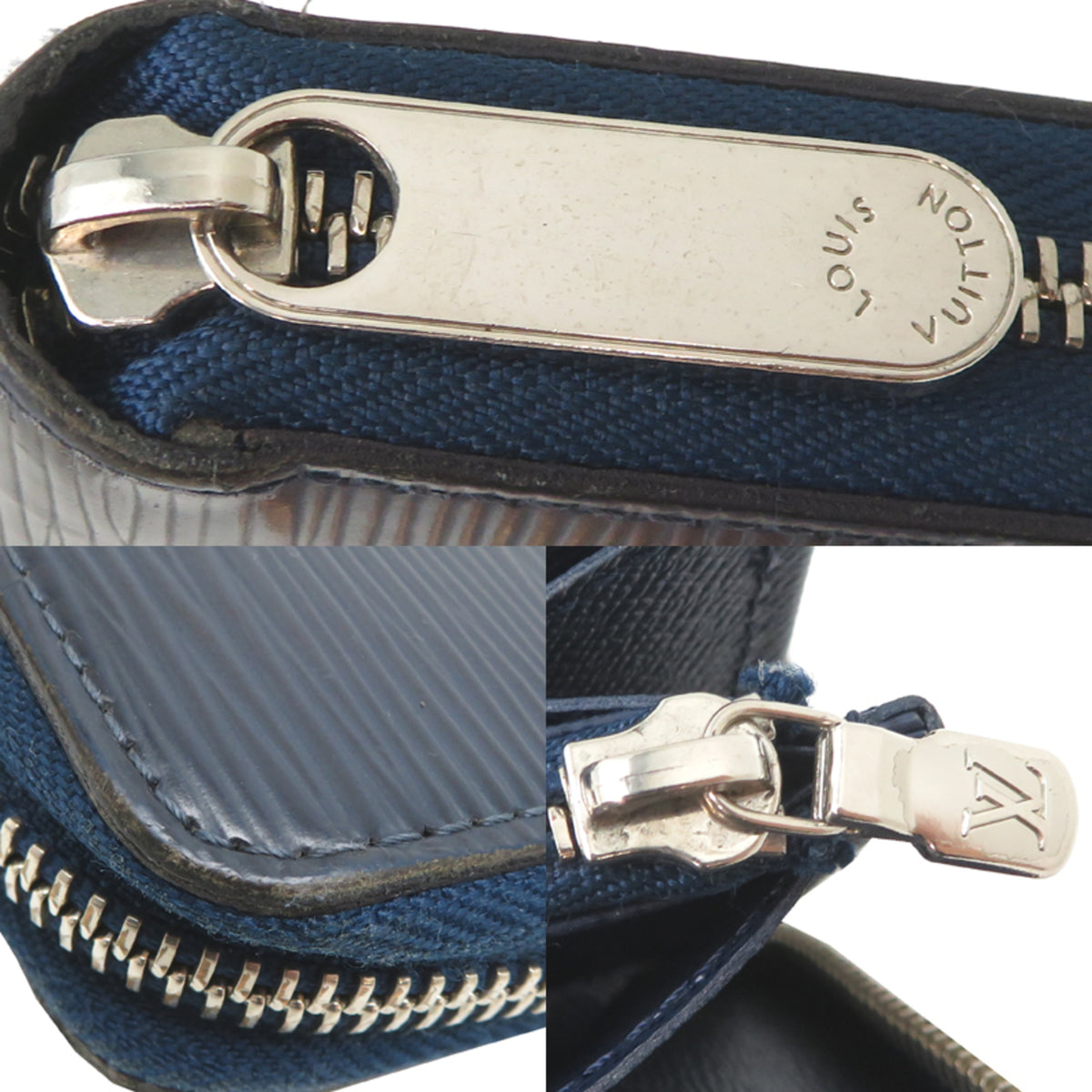 Louis Vuitton Navy Epi Leather Long Wallet (Bi-Fold) (Pre-Owned)