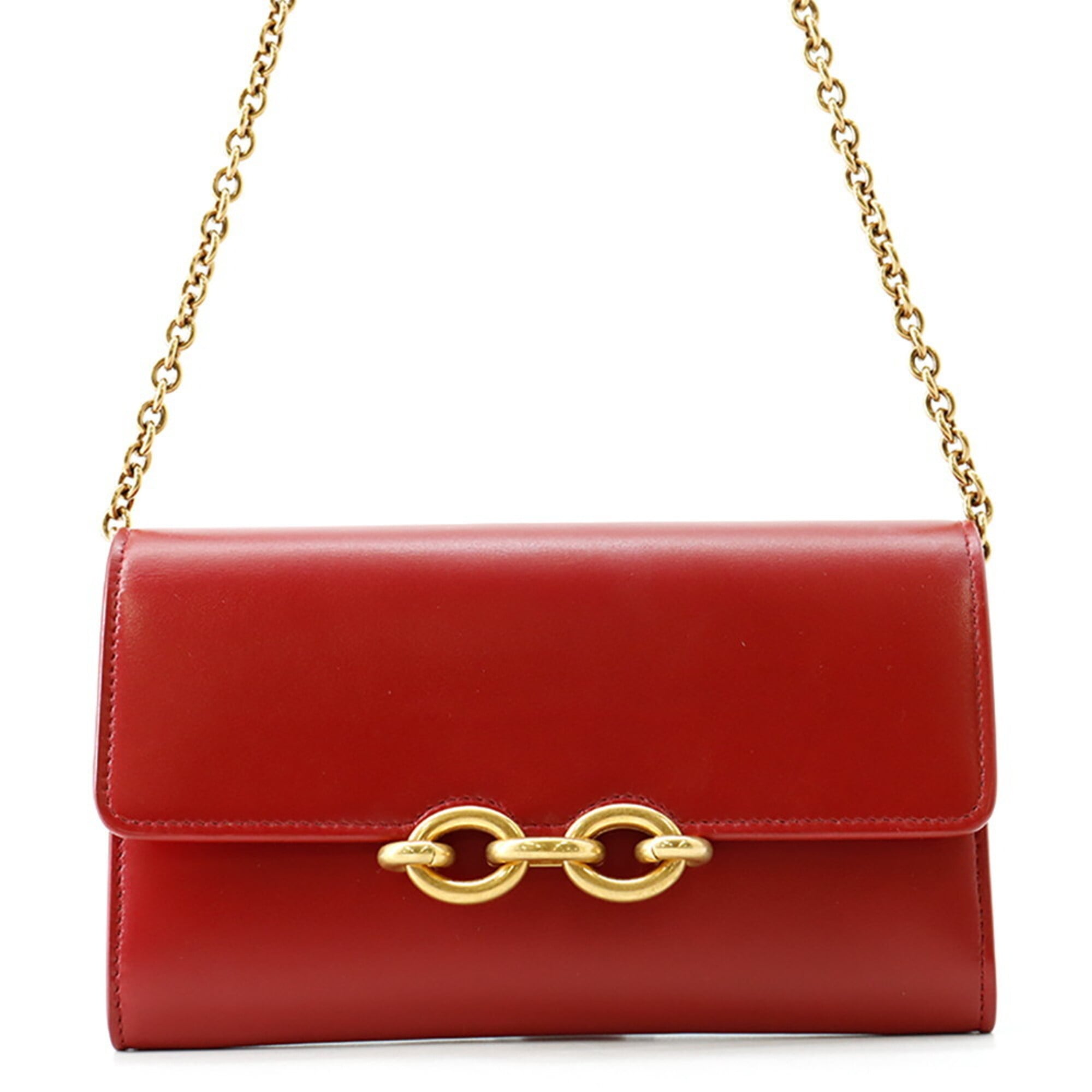 Yves Saint Laurent Leather Chain/Shoulder Wallet (Pre-Owned)