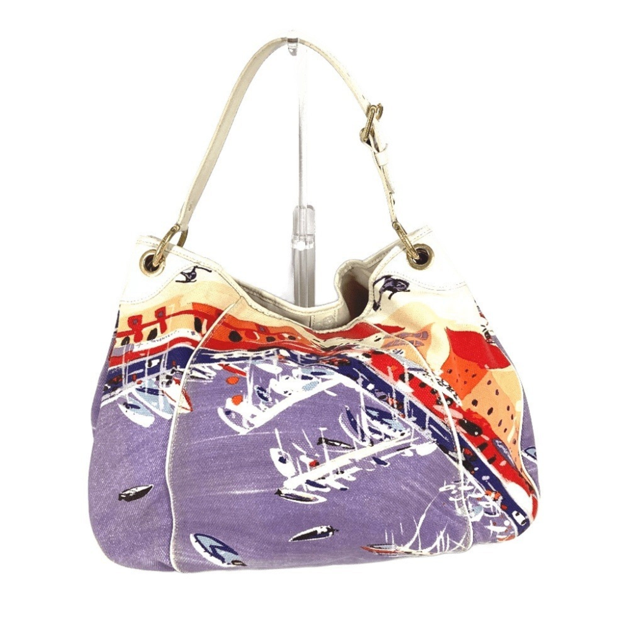 Louis Vuitton Multi-Color Leather Canvas Shoulder Bag (Pre-Owned)