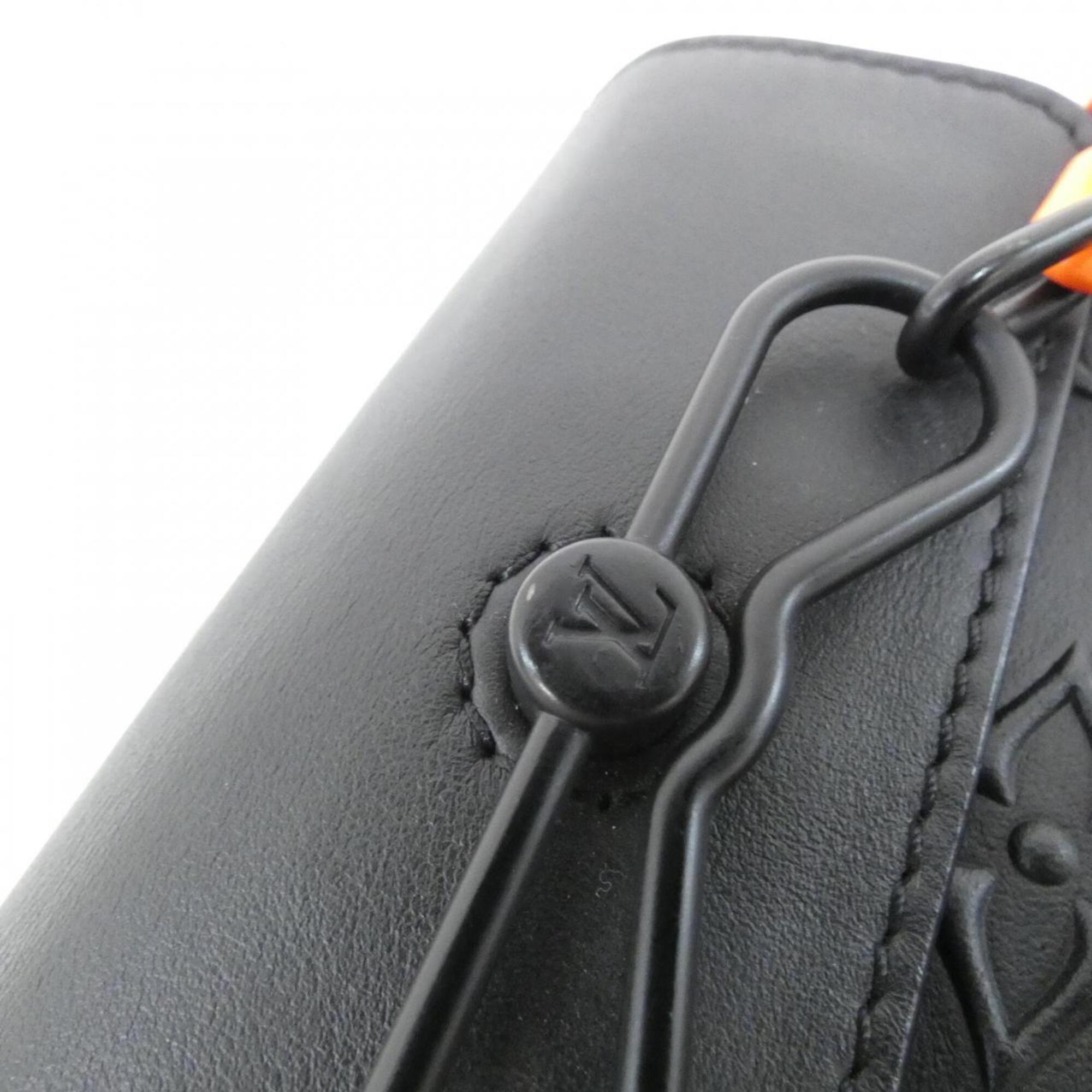 Louis Vuitton Monogram Black Leather Shoulder Bag (Pre-Owned)