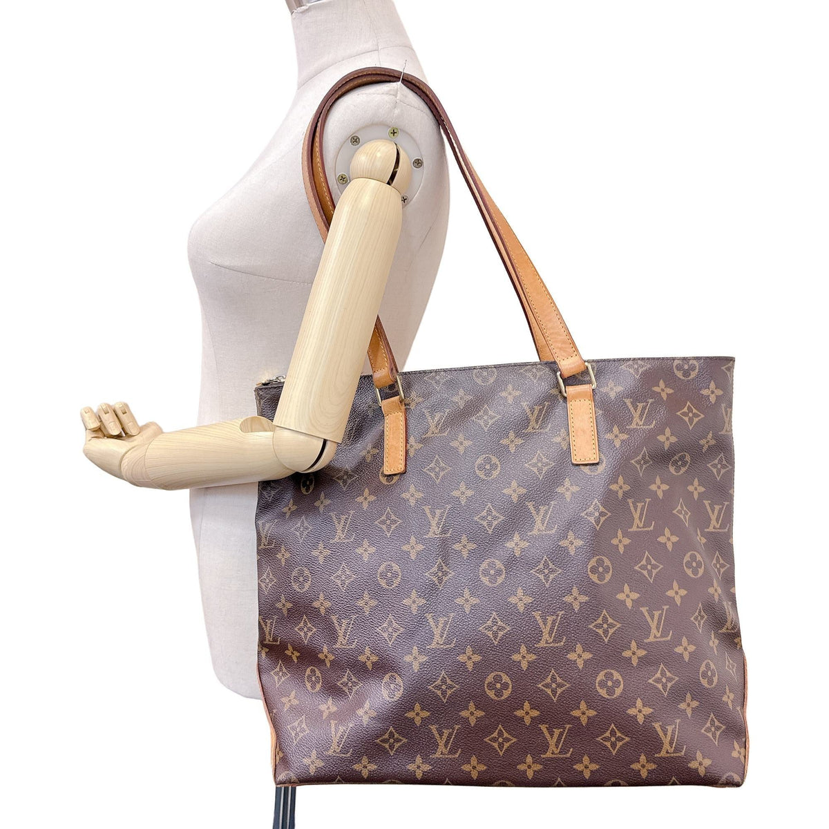 Louis Vuitton Brown Leather Tote Bag (Pre-Owned)