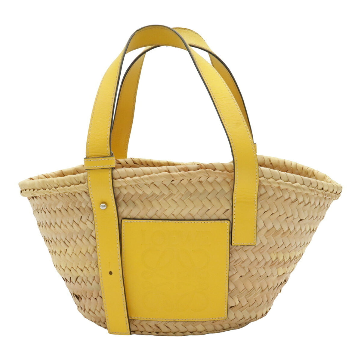 Loewe Yellow Leather Basket Handbag (Pre-Owned)
