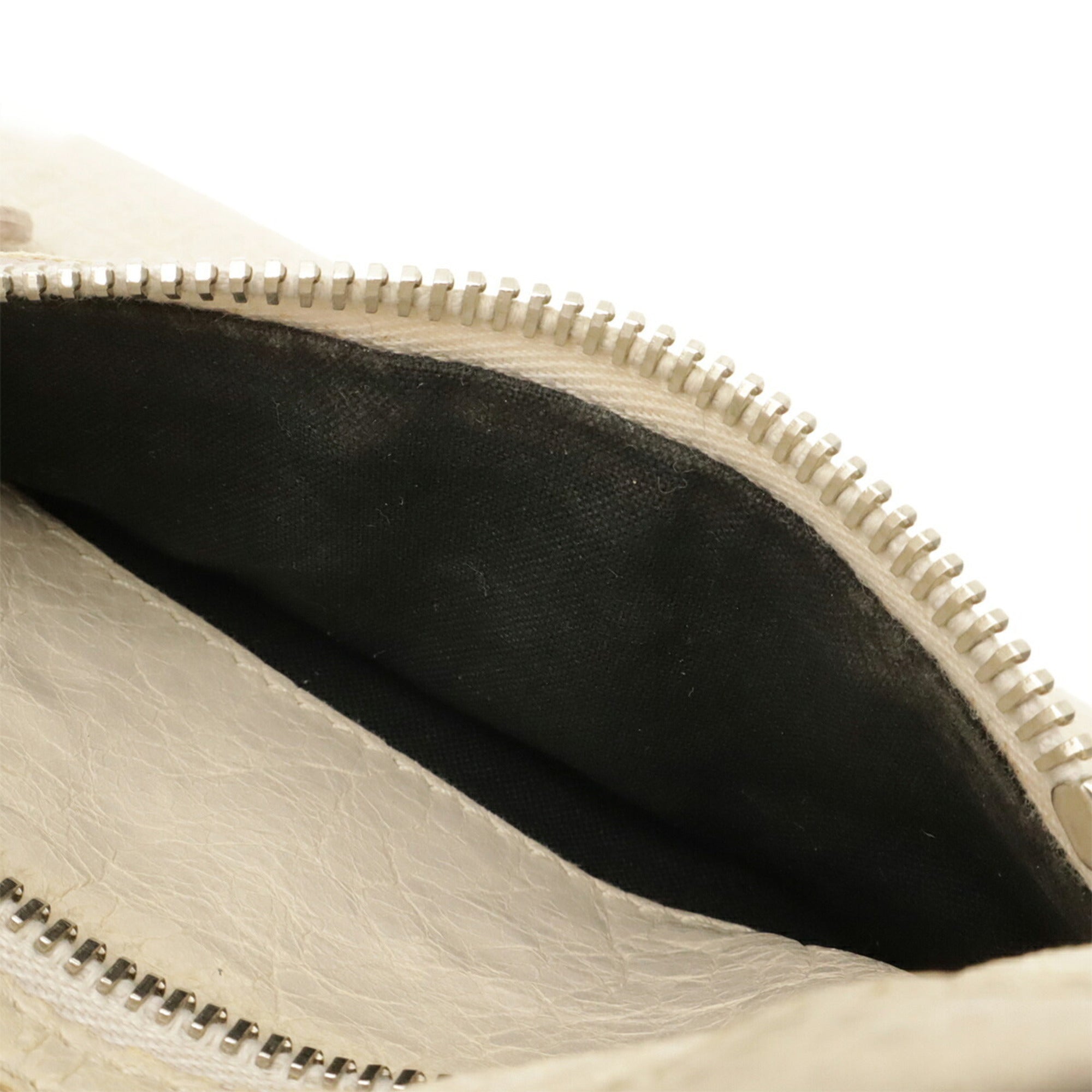 Balenciaga Ivory Leather Clutch Bag Pochette Shoulder Bag (Pre-Owned)