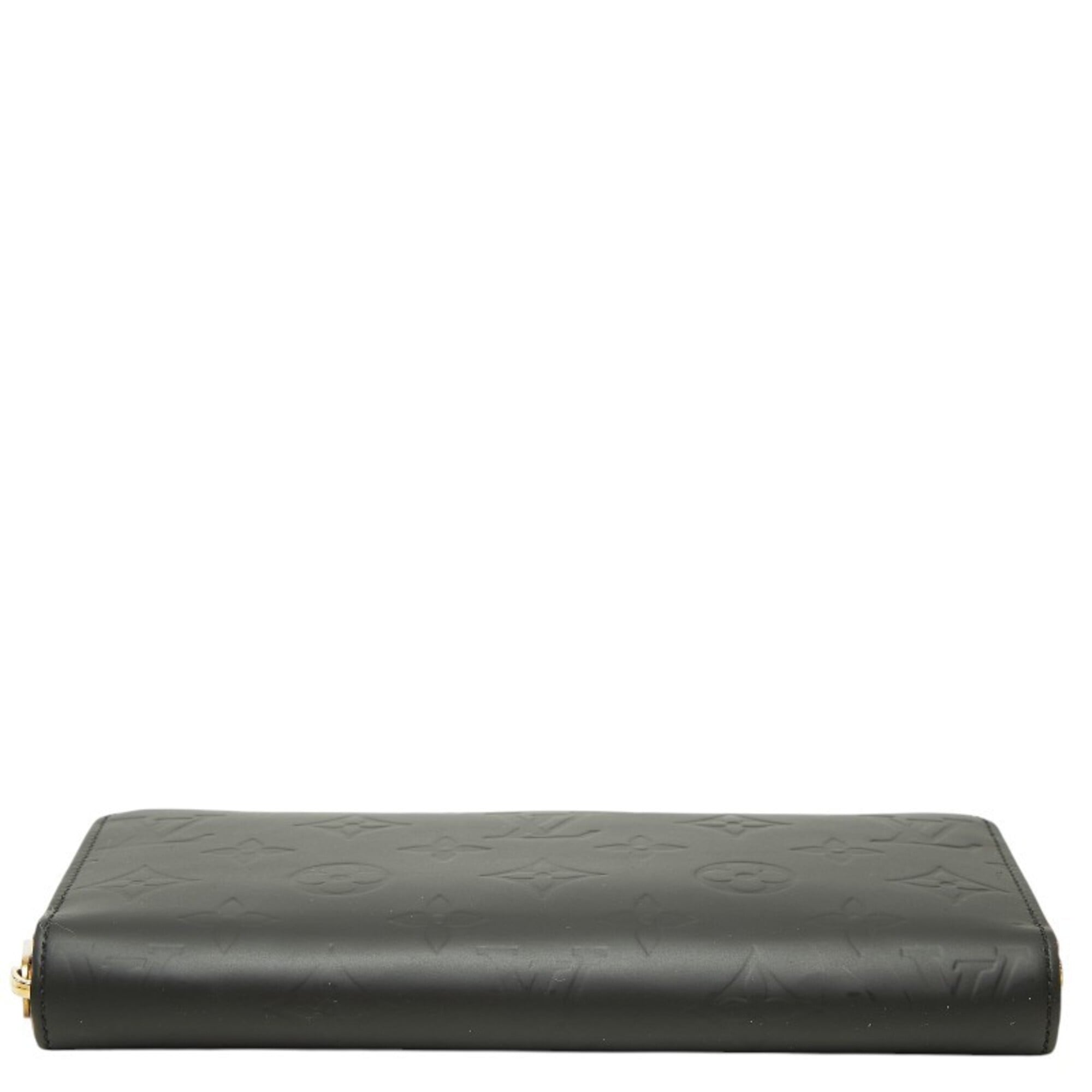 Louis Vuitton Black Red Color Leather Long Wallet (Bi-Fold) (Pre-Owned)