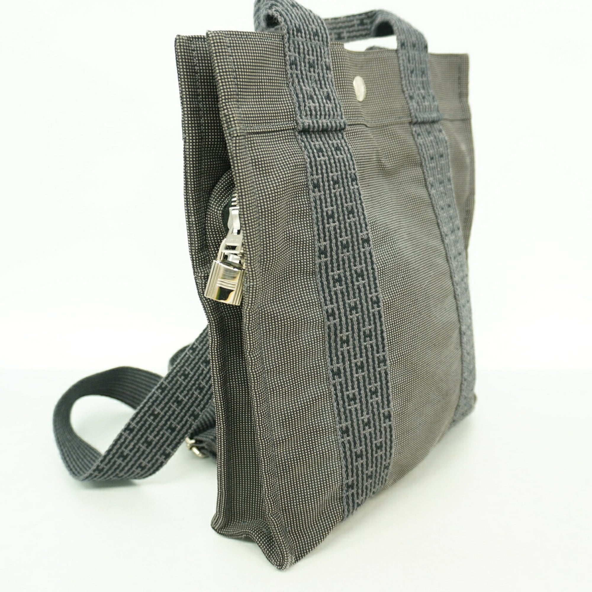 Hermes Gray Nylon Backpack (Pre-Owned)