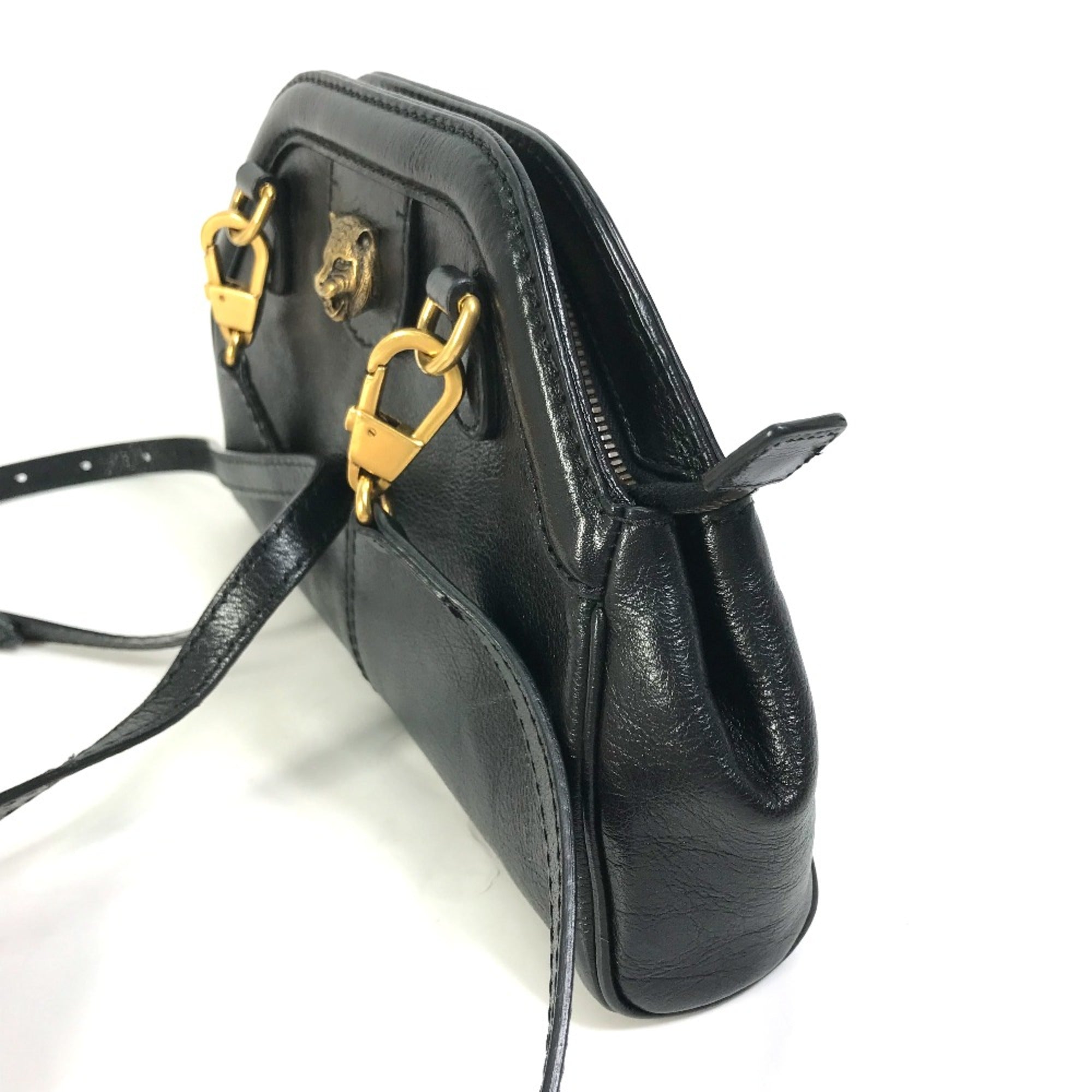 Gucci Black Leather Shoulder Bag (Pre-Owned)