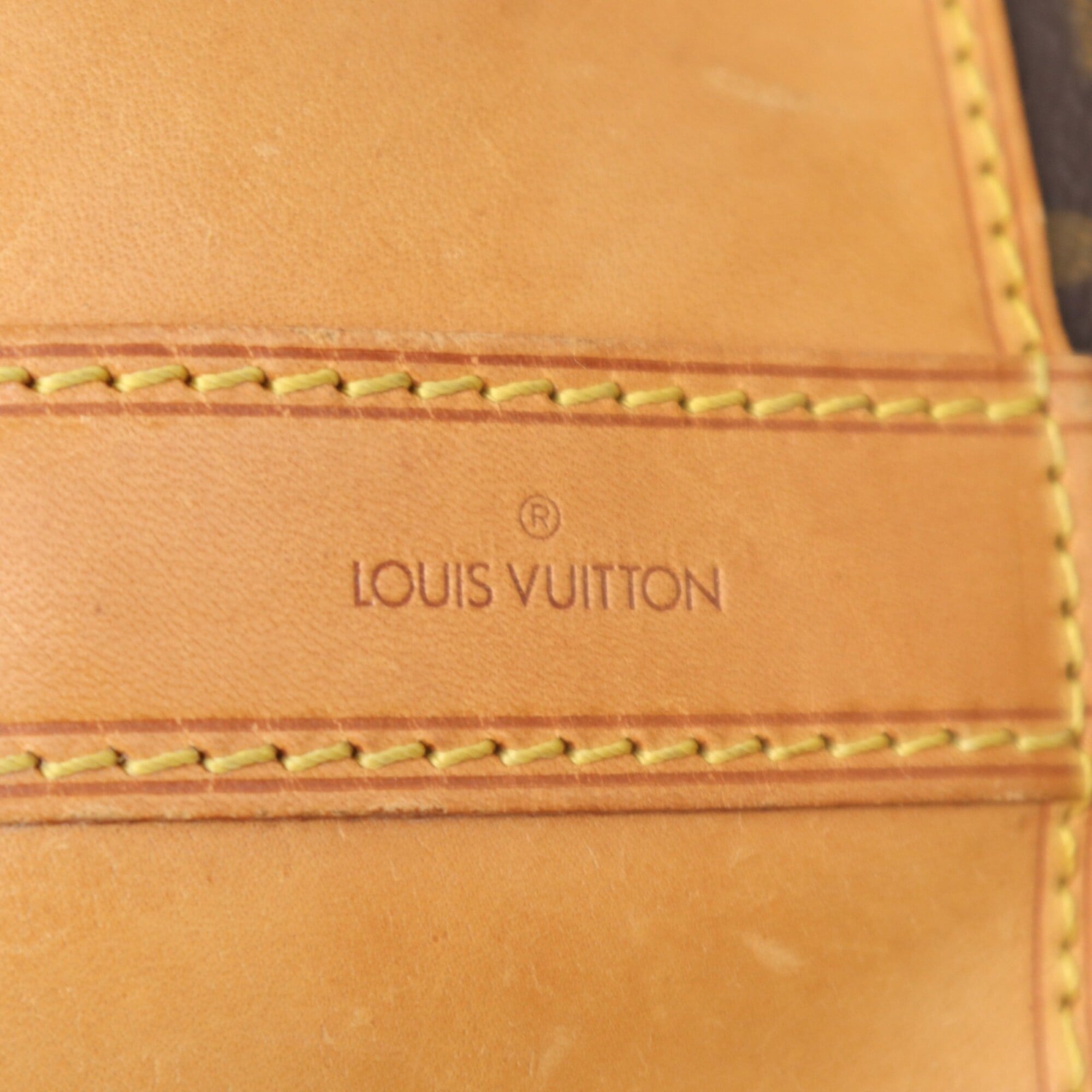 Louis Vuitton Beige Brown Coated Canvas Leather Pouch Shoulder Bag (Pre-Owned)