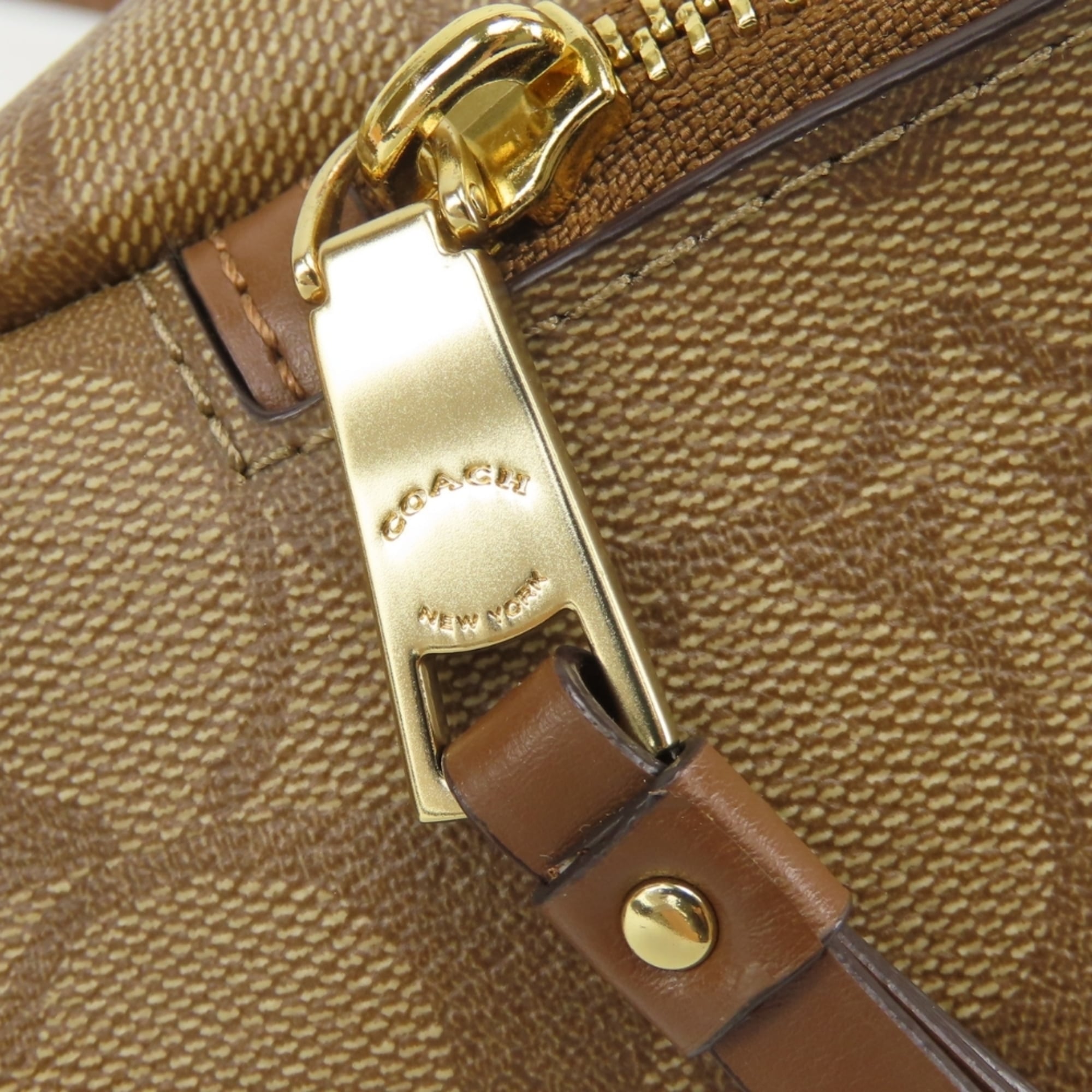 Coach Brown Pvc Leather Sling Bag (Pre-Owned)