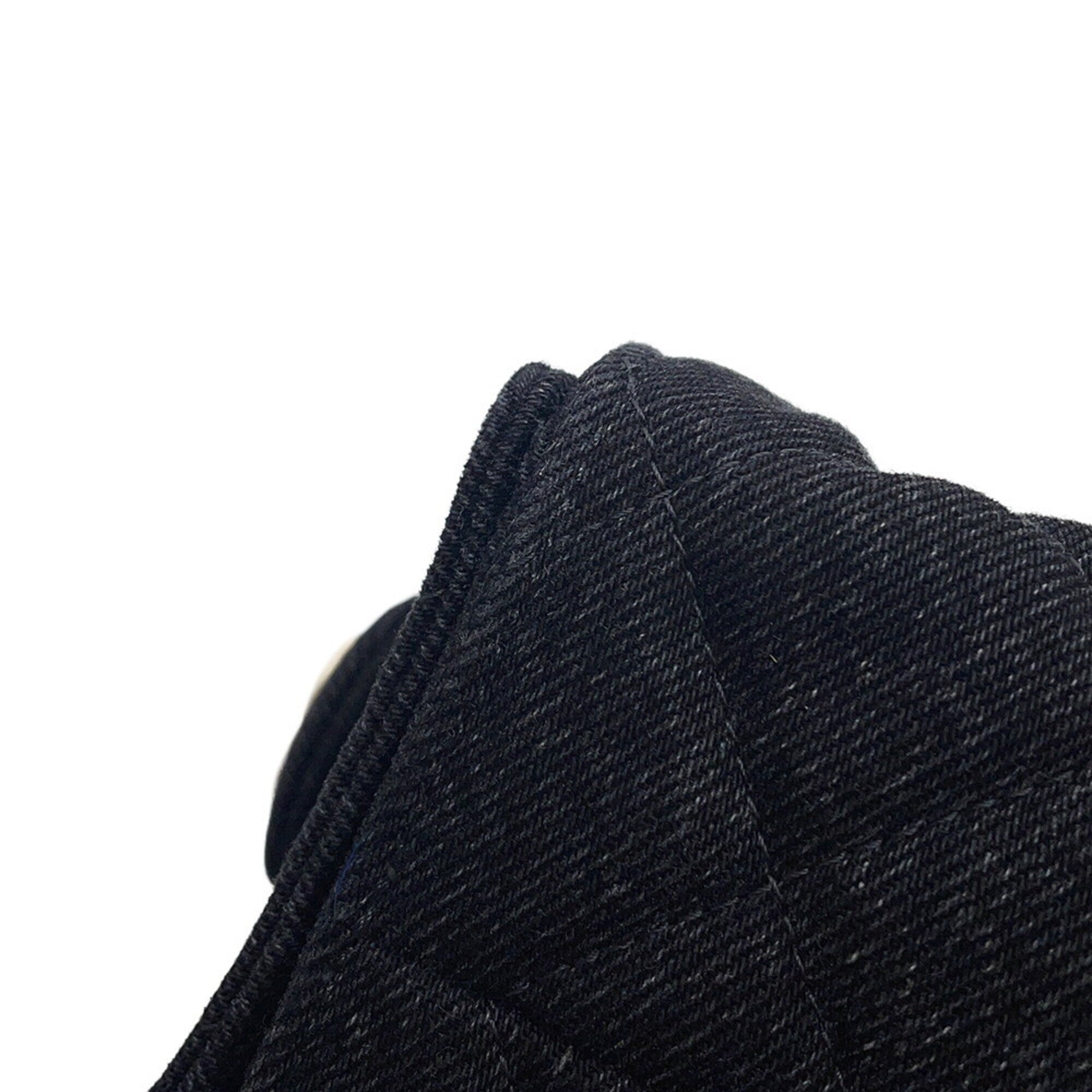 Chanel Black Denim Handbag Shoulder Bag (Pre-Owned)