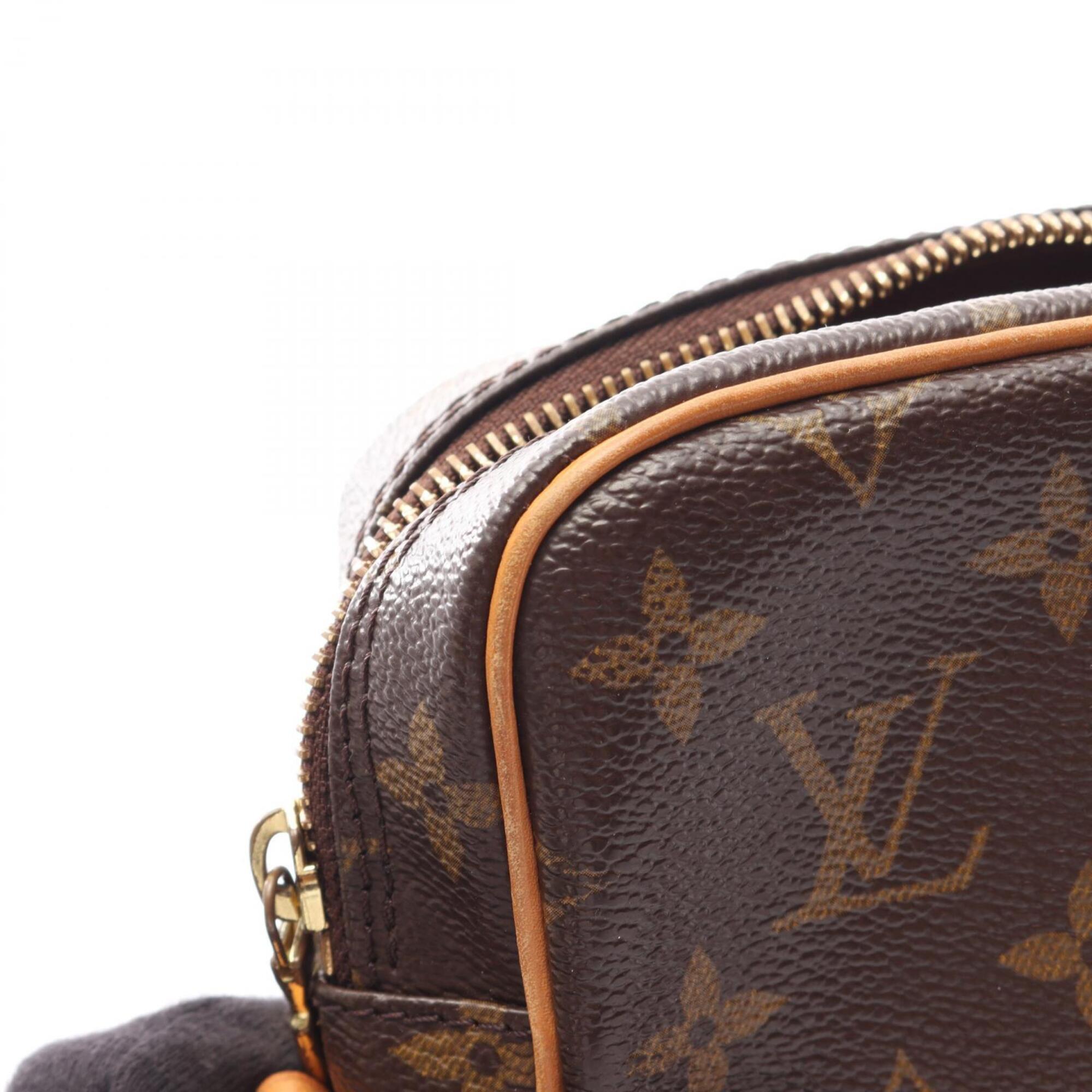 Louis Vuitton Brown Coated Canvas Pvc Monogram Leather Handbag Shoulder Bag (Pre-Owned)